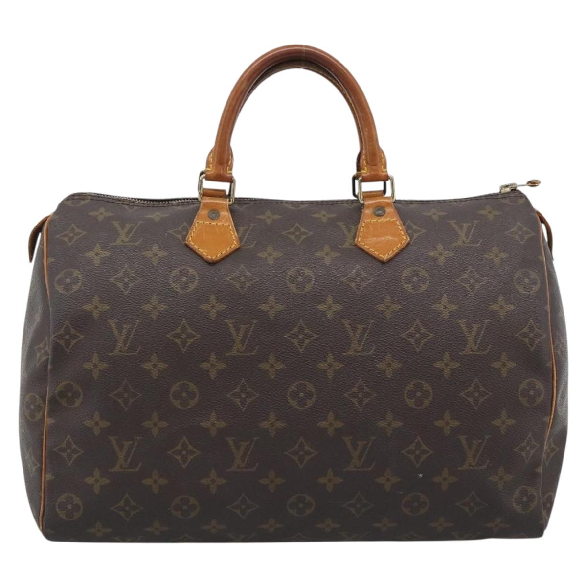 LOUIS VUITTON Monogram Speedy 35 Hand Bag M41524 LV Auth 192797