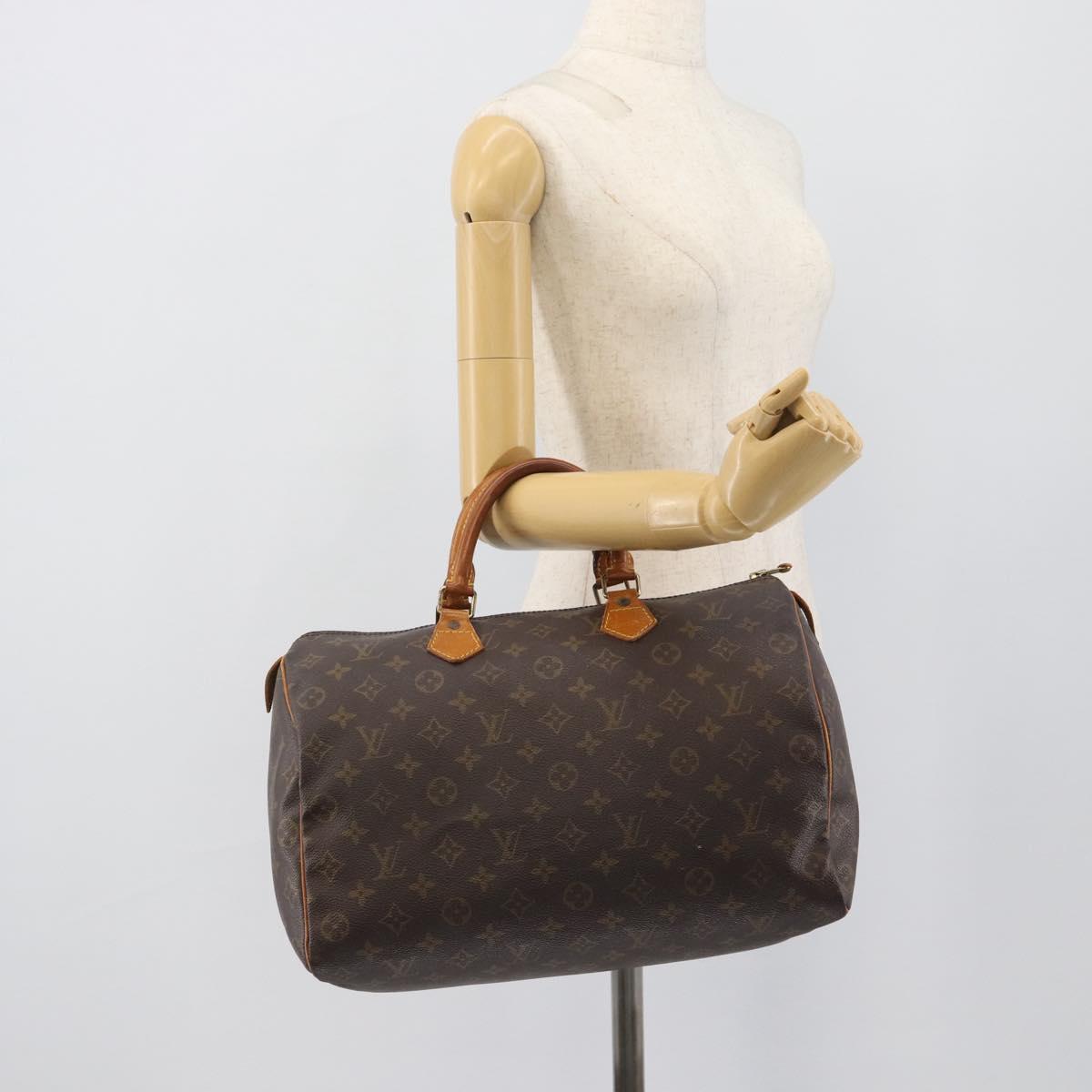 LOUIS VUITTON Monogram Speedy 35 Hand Bag M41524 LV Auth 192797