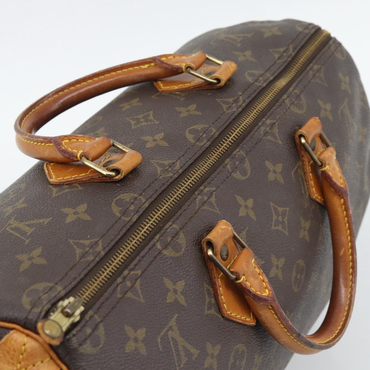 LOUIS VUITTON Monogram Speedy 35 Hand Bag M41524 LV Auth 192797