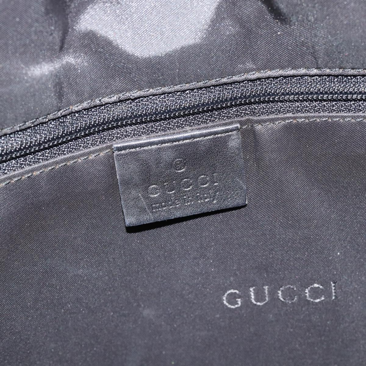 GUCCI Jackie Shoulder Bag Leather Black Silver 001.3355 Auth 192805
