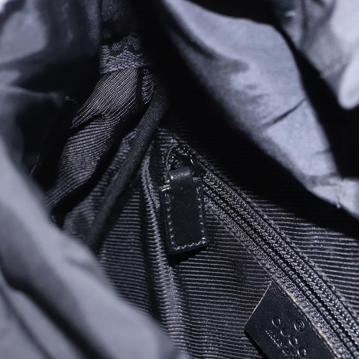 GUCCI GG Canvas Backpack Black Silver 019.0352 Auth 192806