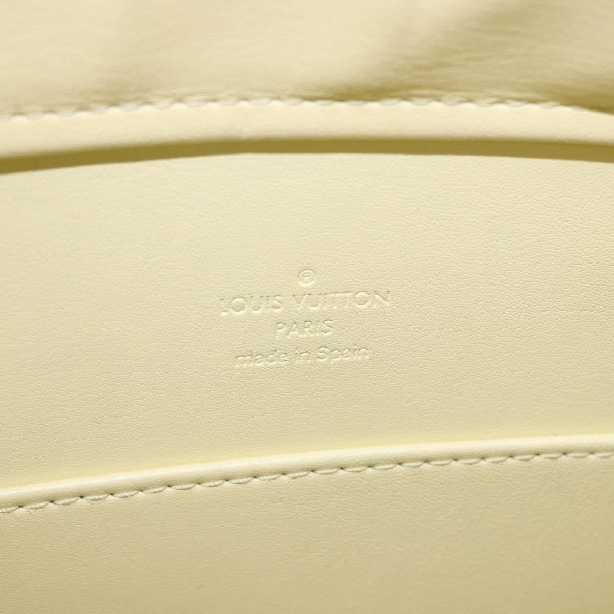 LOUIS VUITTON Monogram Vernis Columbus Tote Bag Lime Yellow M91047 Auth 192809