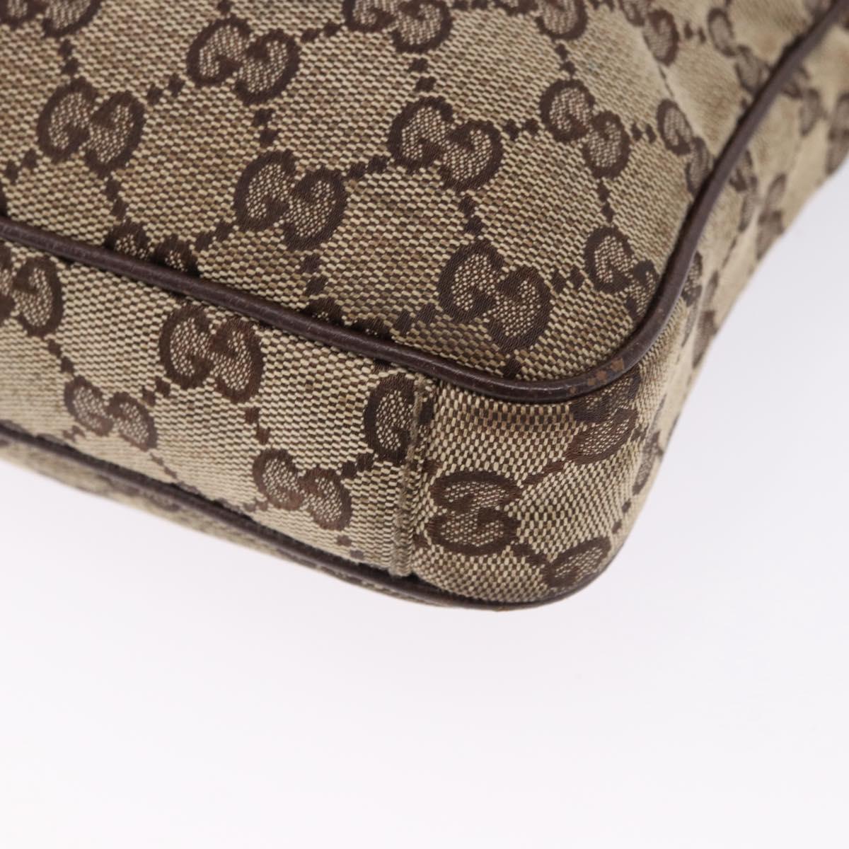 GUCCI GG Canvas Shoulder Bag Beige Silver 92551 Auth 192812