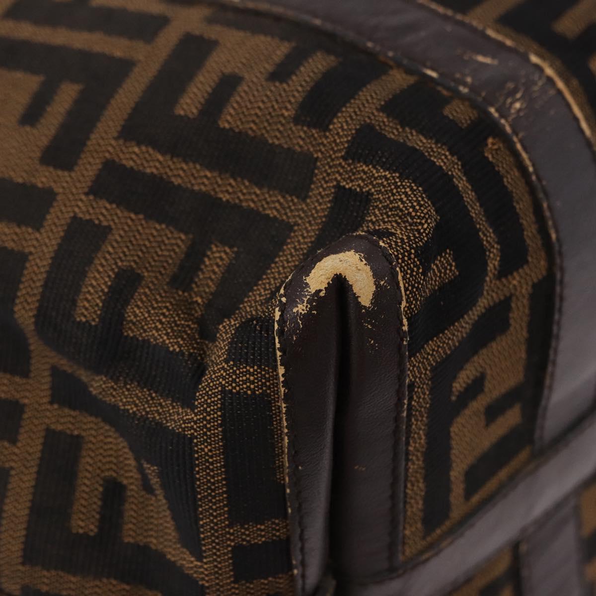FENDI Zucca Canvas Tote Bag Brown Auth 192814