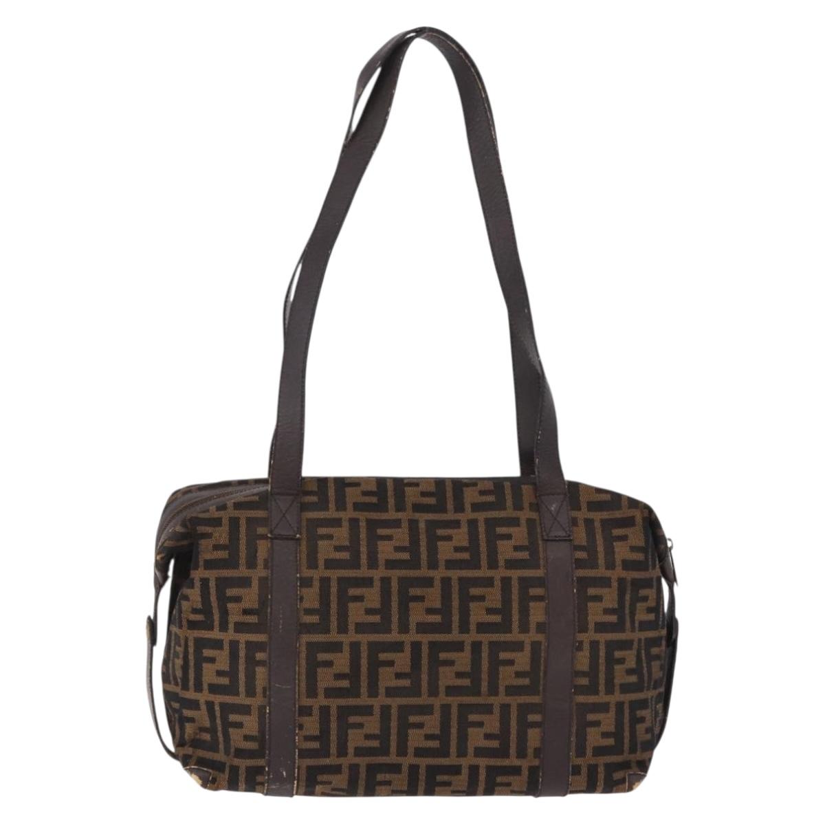 FENDI Zucca Canvas Tote Bag Brown Auth 192814