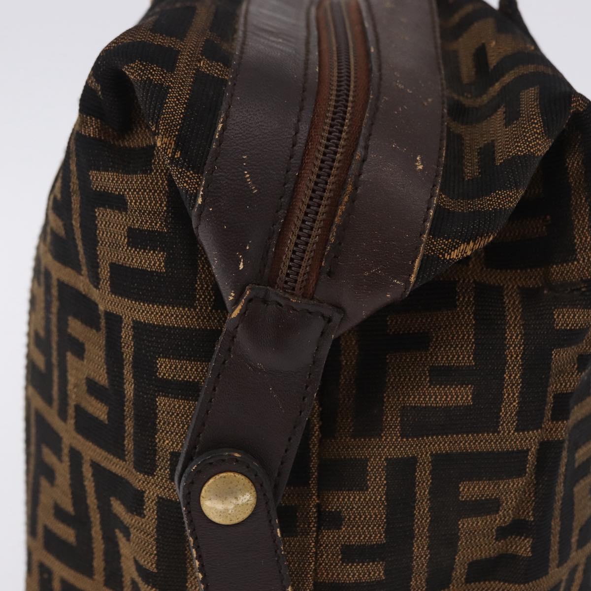 FENDI Zucca Canvas Tote Bag Brown Auth 192814