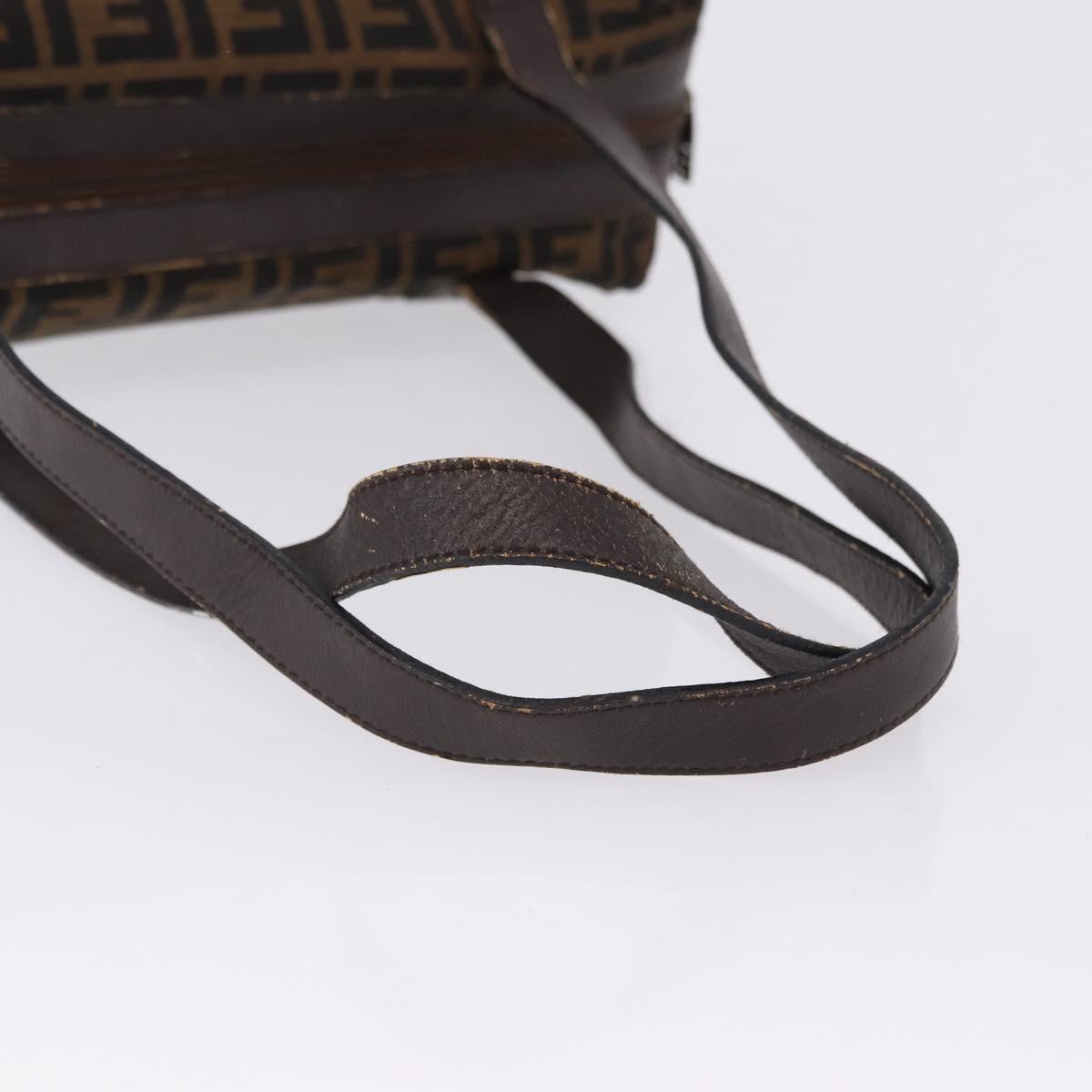 FENDI Zucca Canvas Tote Bag Brown Auth 192814