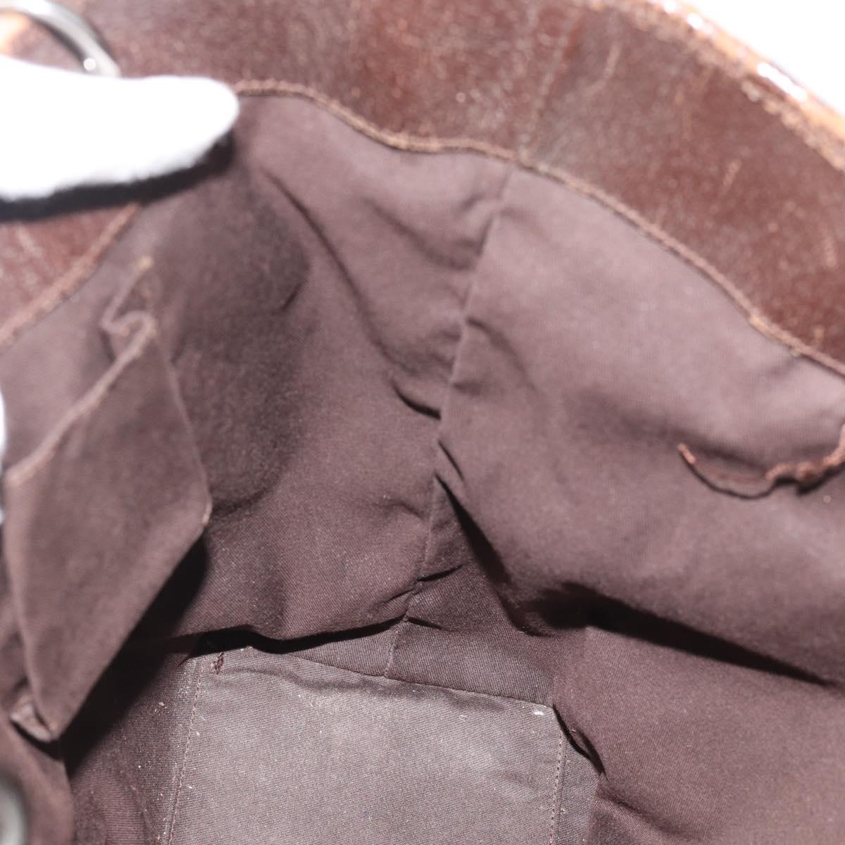 GUCCI GG Canvas Tote Bag Beige Silver 120836 Auth 192823