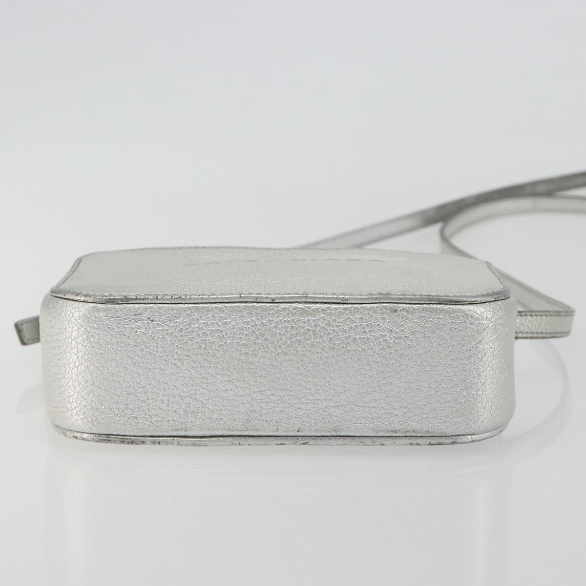 BALENCIAGA Everyday Shoulder Bag Leather Silver 552372 Auth 192828A