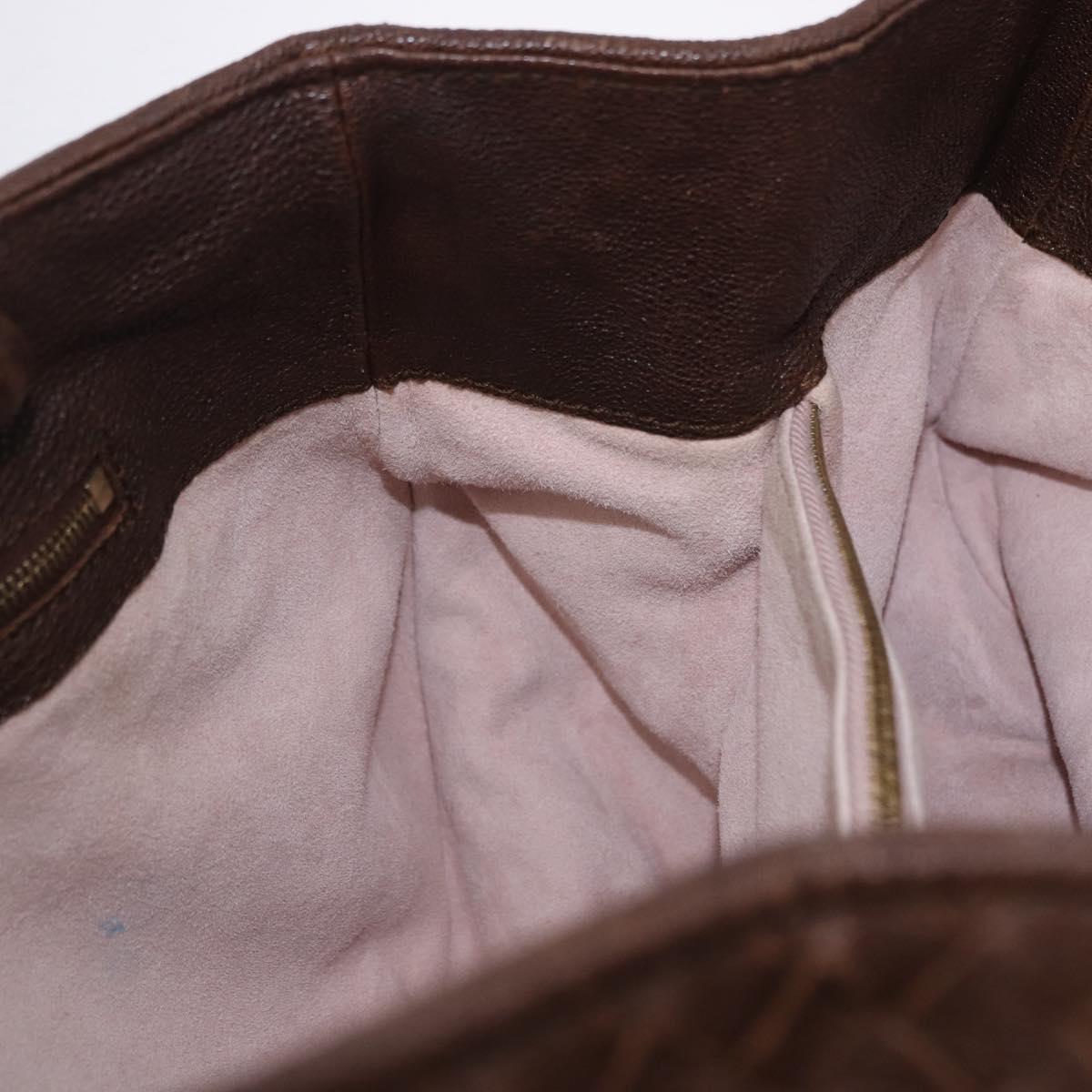 BOTTEGA VENETA INTRECCIATO Hand Bag Leather Brown Gold Tone Auth 192829A
