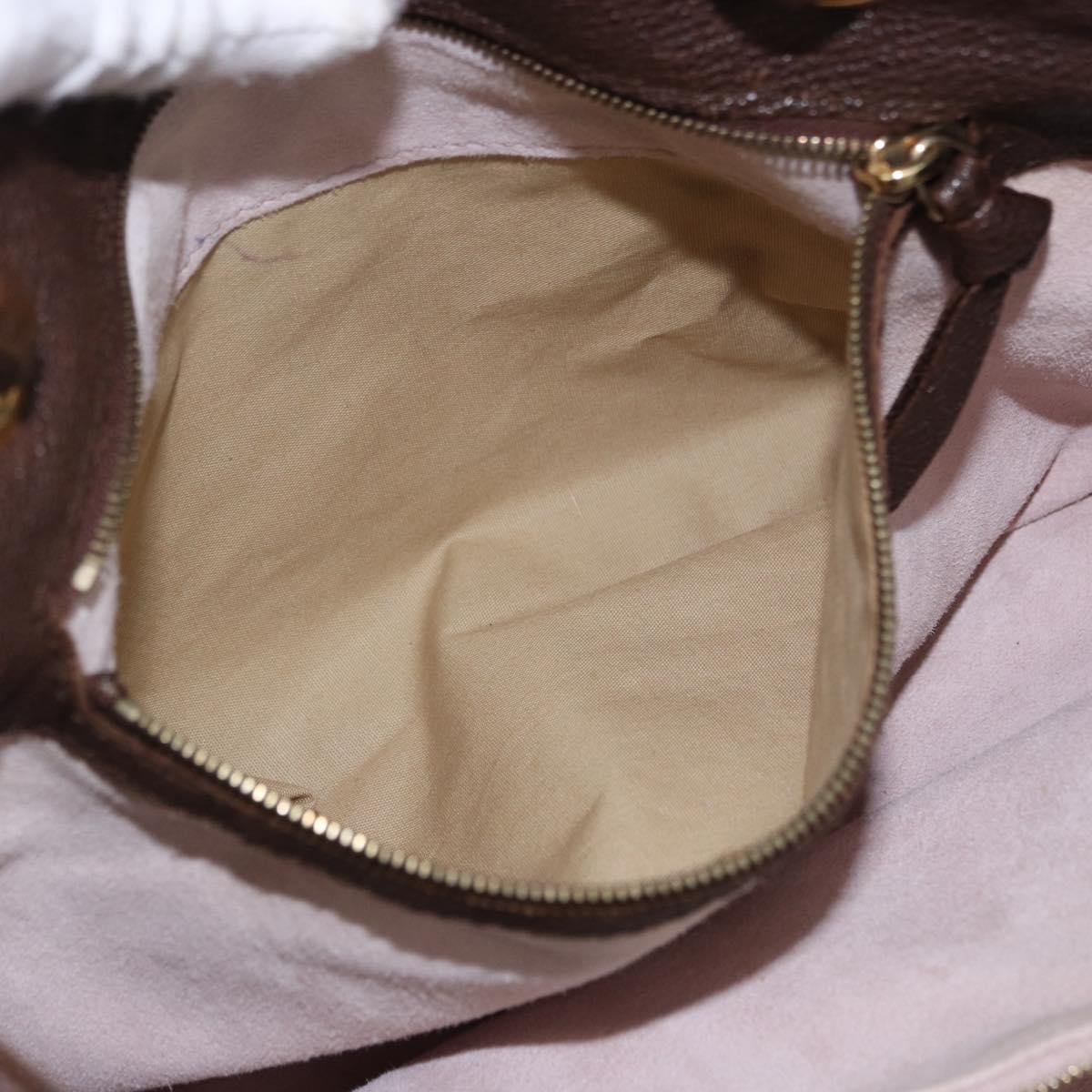 BOTTEGA VENETA INTRECCIATO Hand Bag Leather Brown Gold Tone Auth 192829A