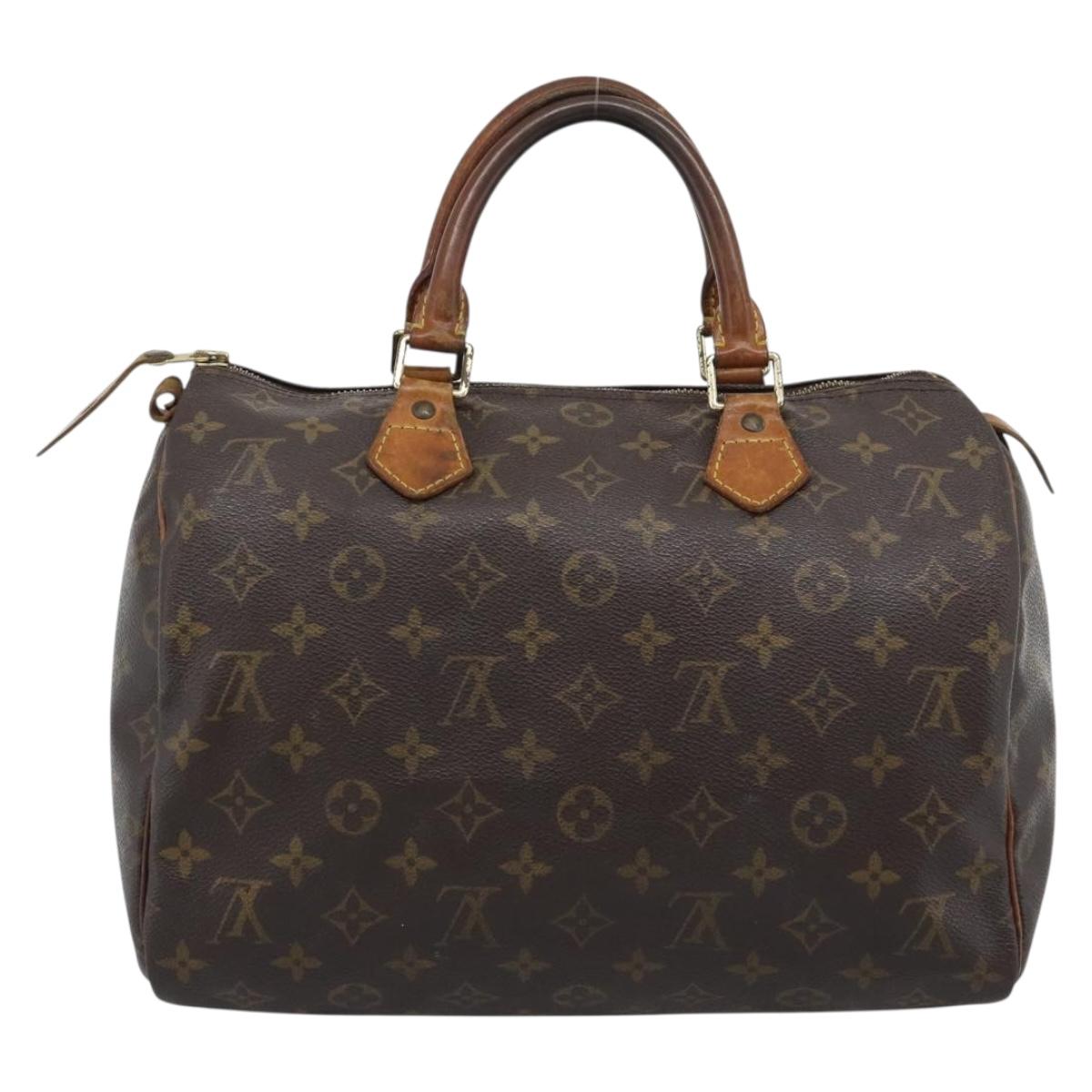 LOUIS VUITTON Monogram Speedy 30 Hand Bag M41526 LV Auth 192832