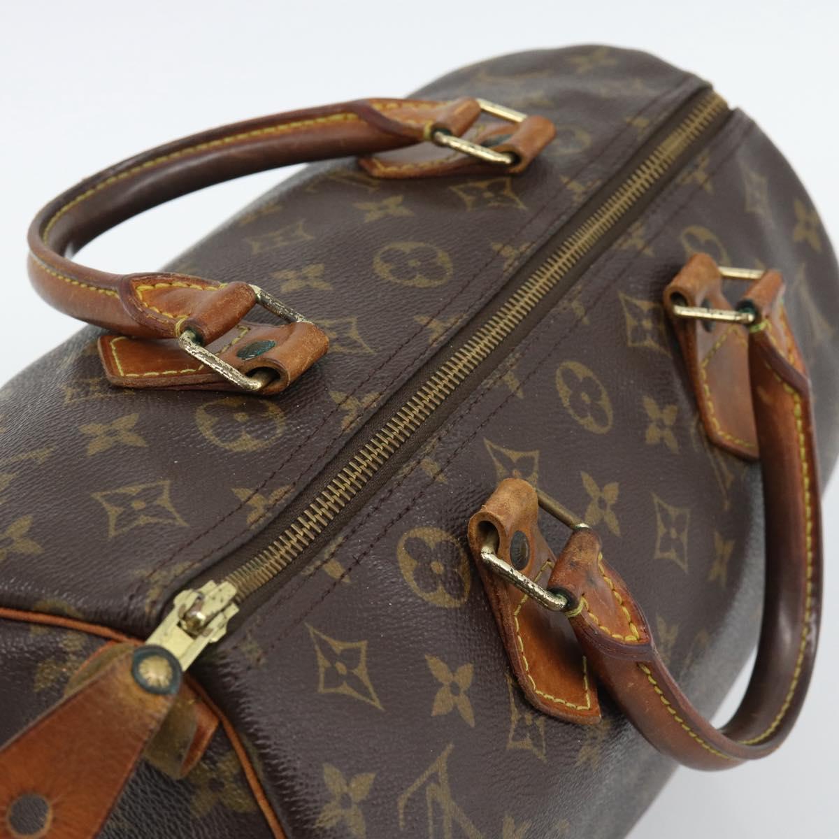 LOUIS VUITTON Monogram Speedy 30 Hand Bag M41526 LV Auth 192832