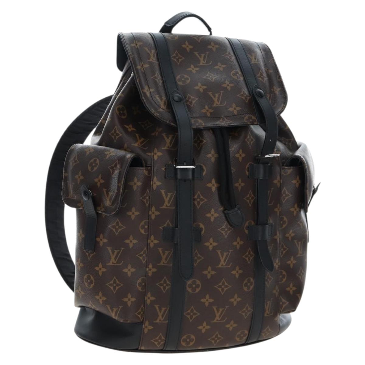 LOUIS VUITTON Monogram Macassar Christopher MM Backpack M43735 LV Auth 192839V