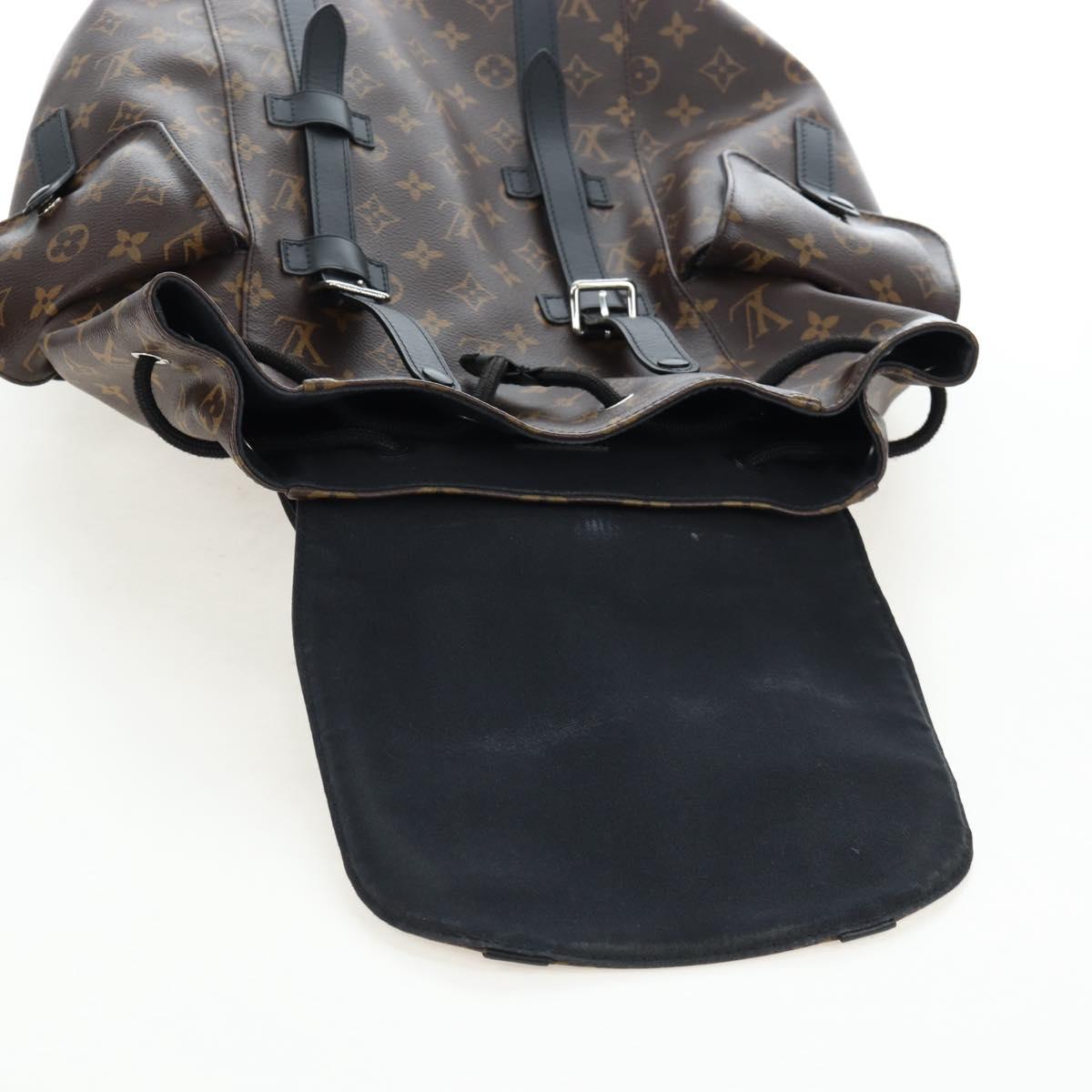 LOUIS VUITTON Monogram Macassar Christopher MM Backpack M43735 LV Auth 192839V