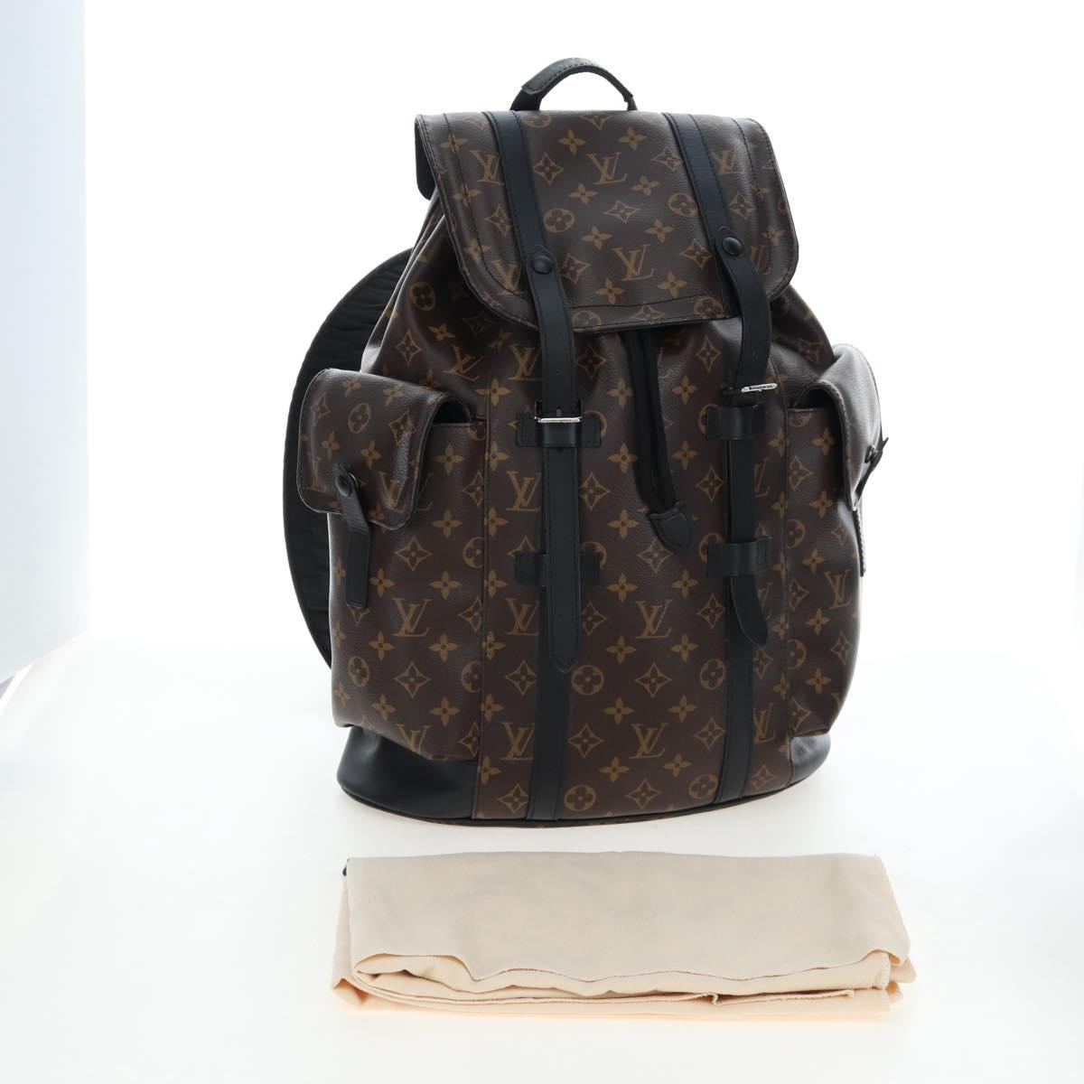 LOUIS VUITTON Monogram Macassar Christopher MM Backpack M43735 LV Auth 192839V