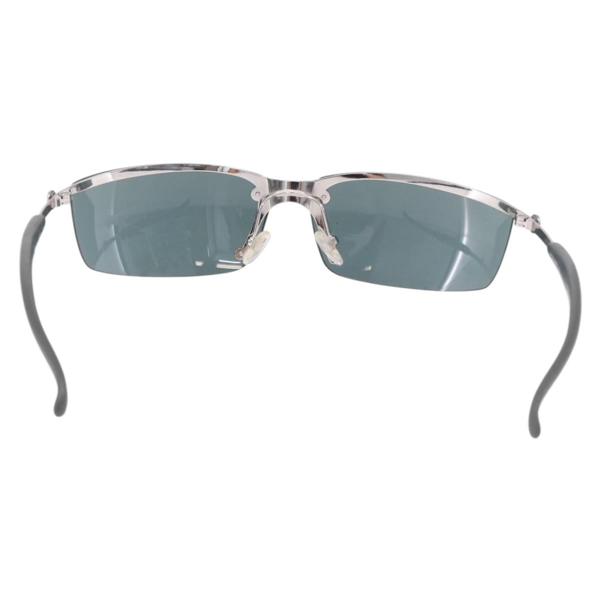 CHANEL Sunglasses metal Green CC Auth 192844M