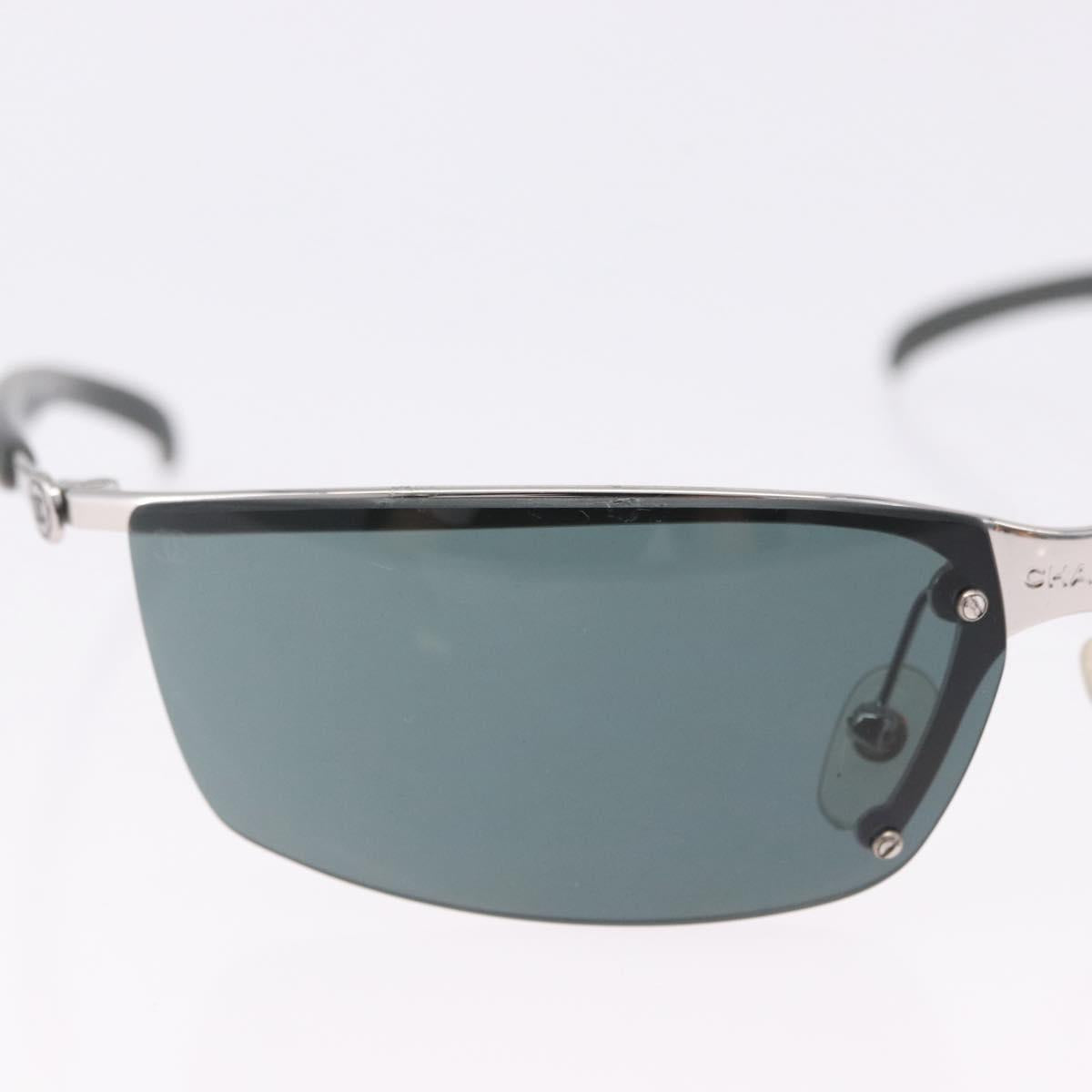 CHANEL Sunglasses metal Green CC Auth 192844M