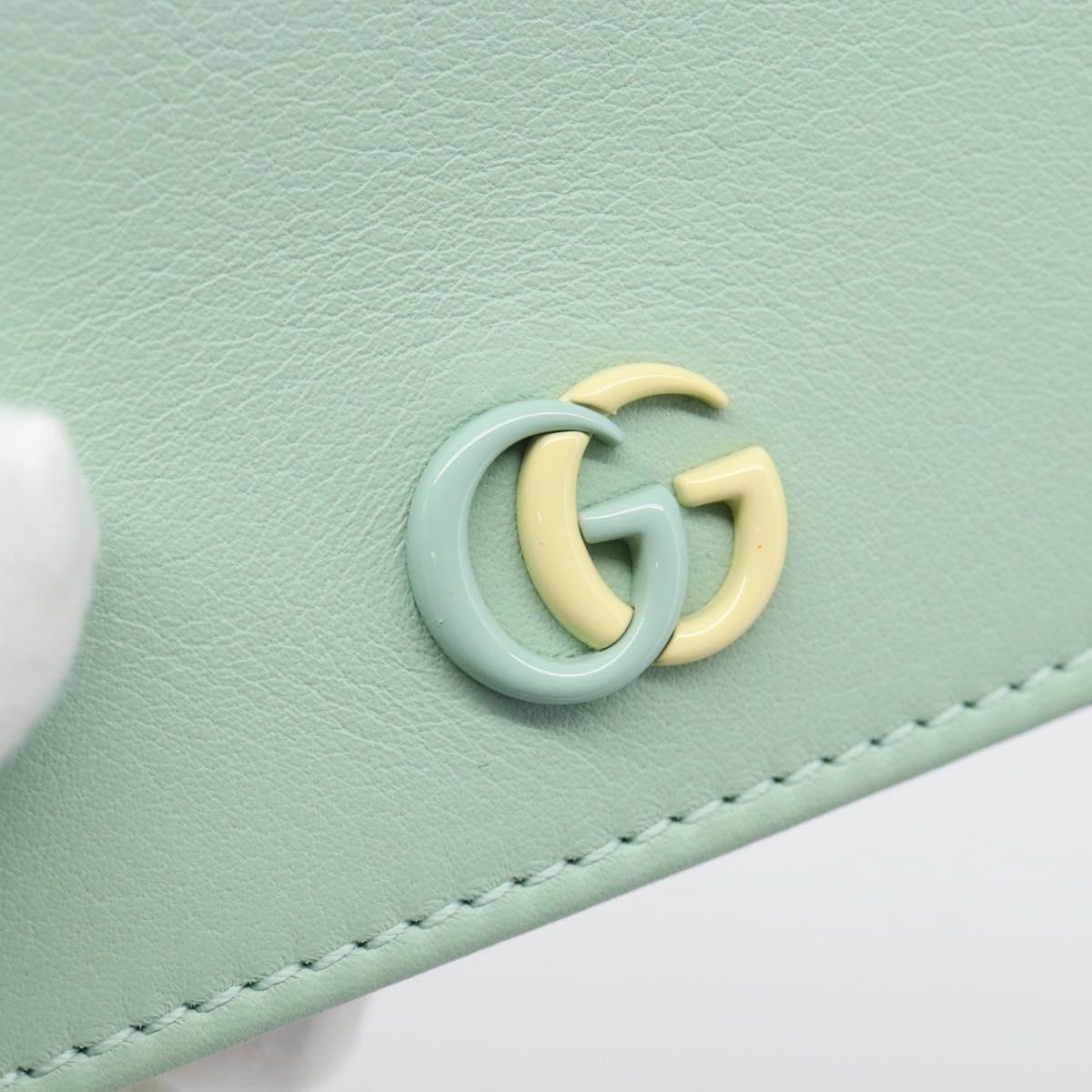 GUCCI Compact Wallet Bifold Wallet Leather Green 790055 Auth 192845M