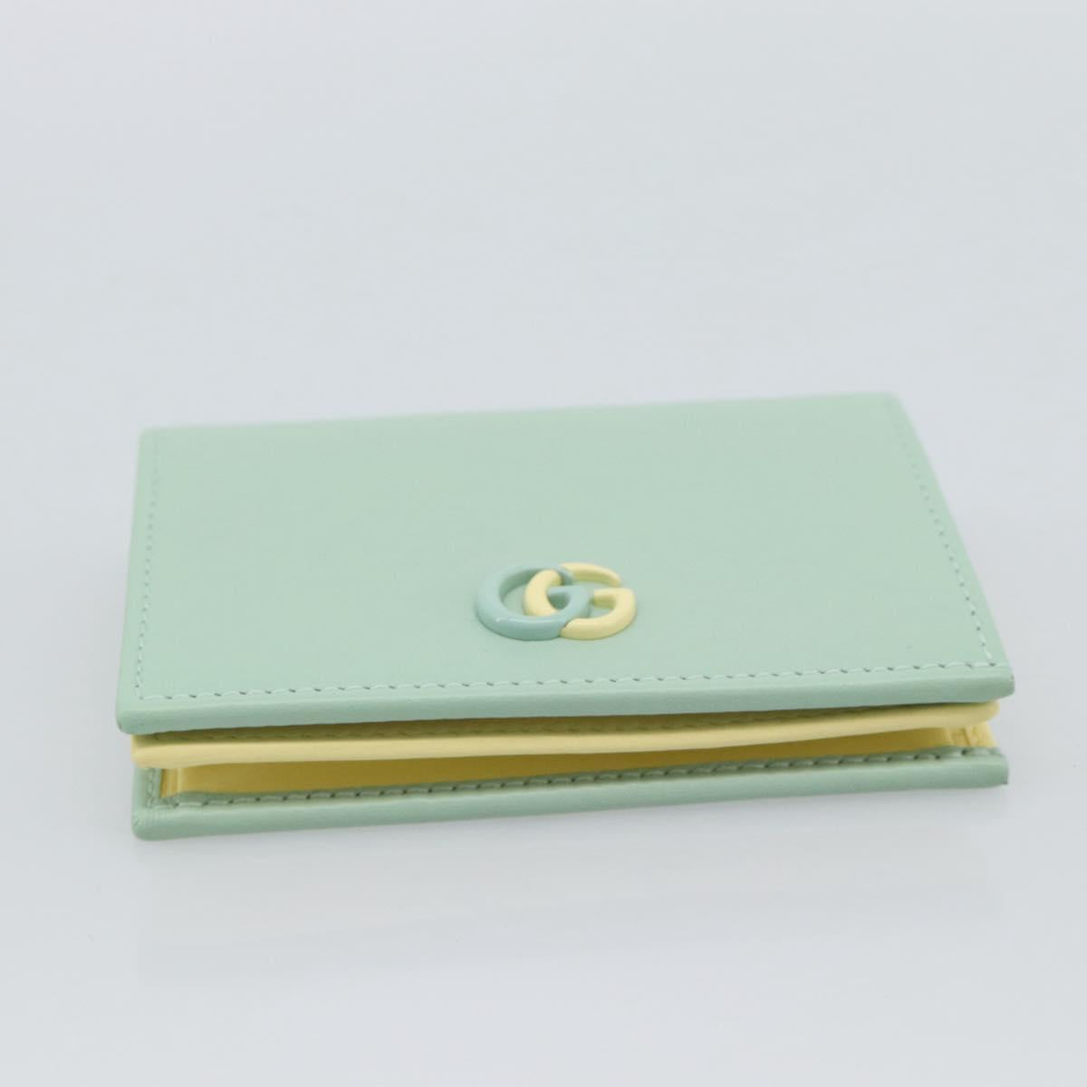 GUCCI Compact Wallet Bifold Wallet Leather Green 790055 Auth 192845M