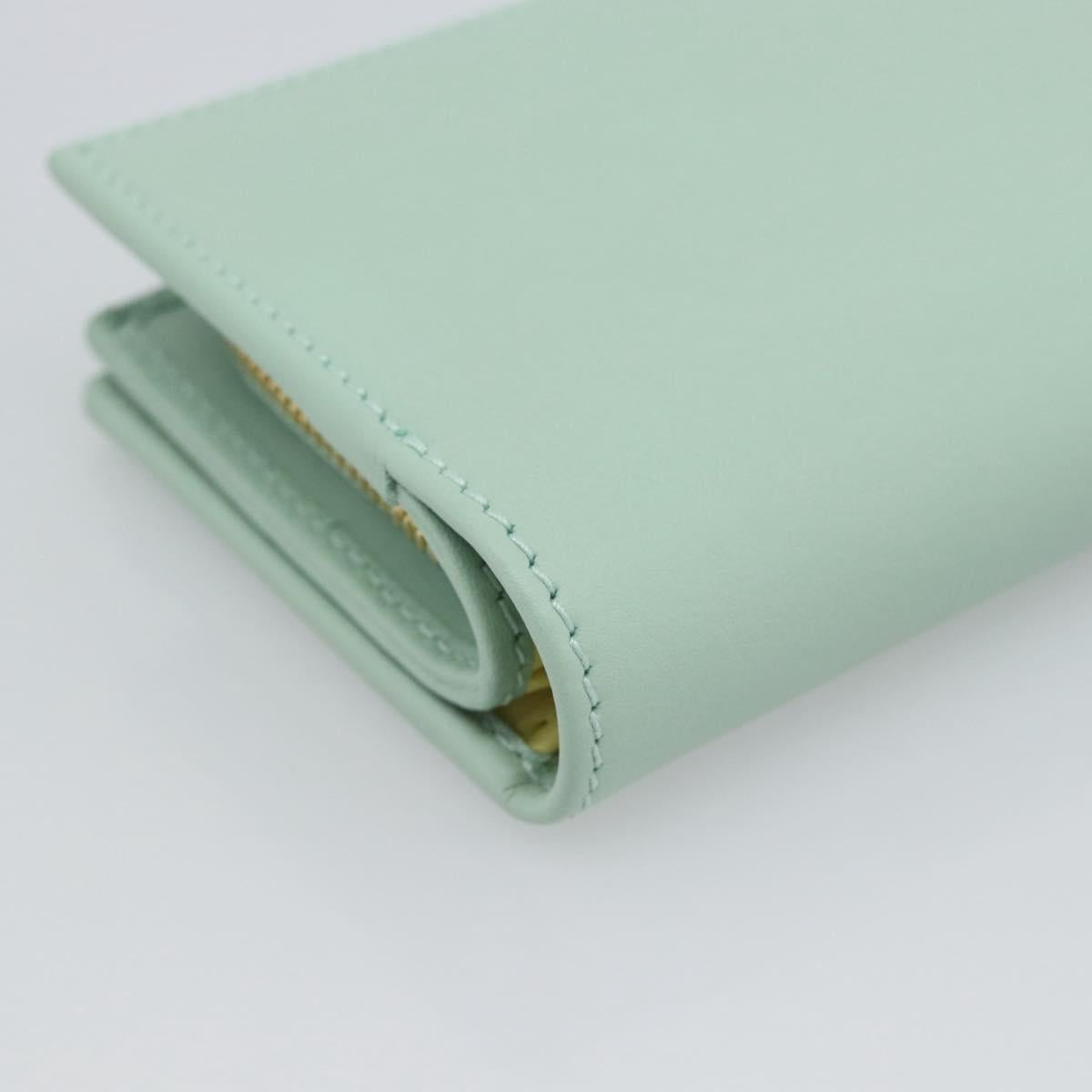GUCCI Compact Wallet Bifold Wallet Leather Green 790063 Auth 192846M