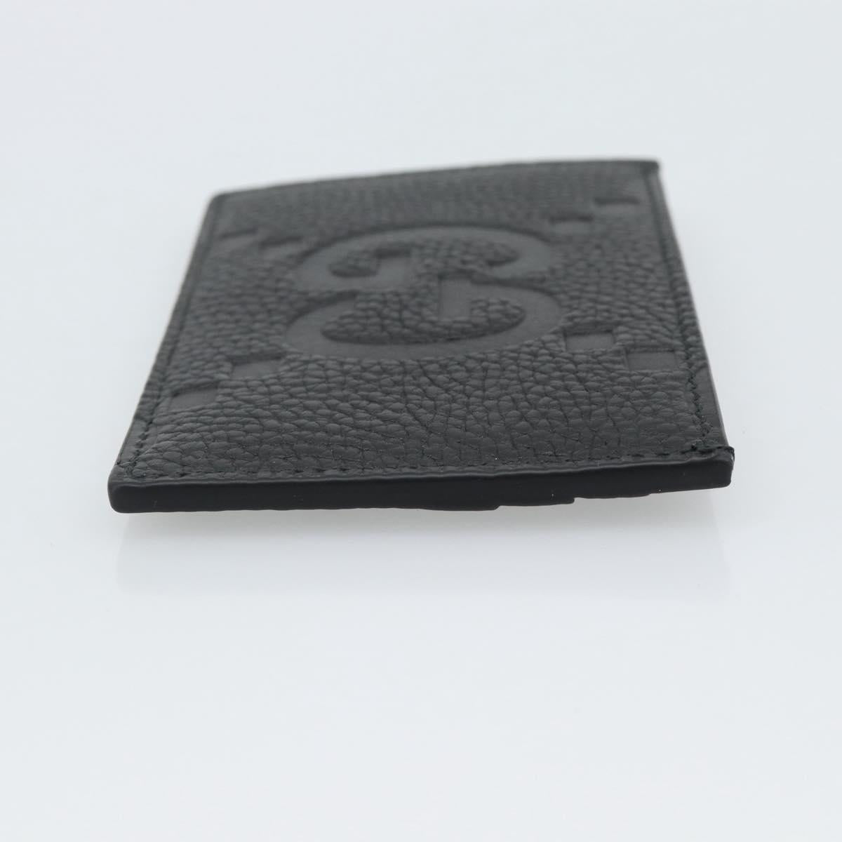 GUCCI GuccissimaGG Card Case Black 812681 Auth 192847M