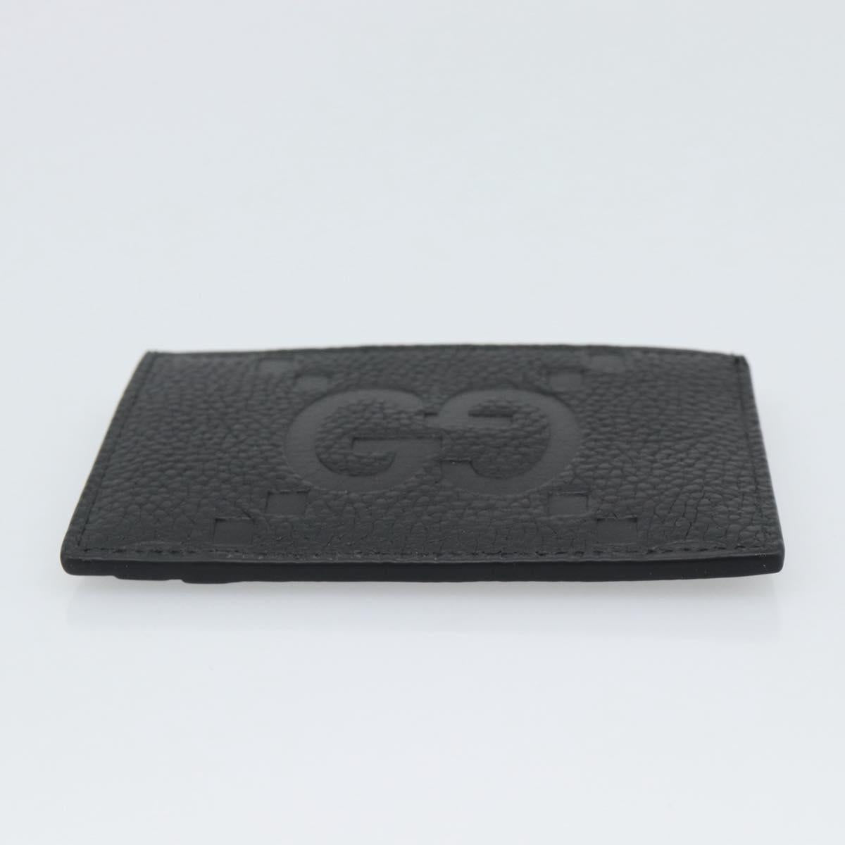 GUCCI GuccissimaGG Card Case Black 812681 Auth 192847M