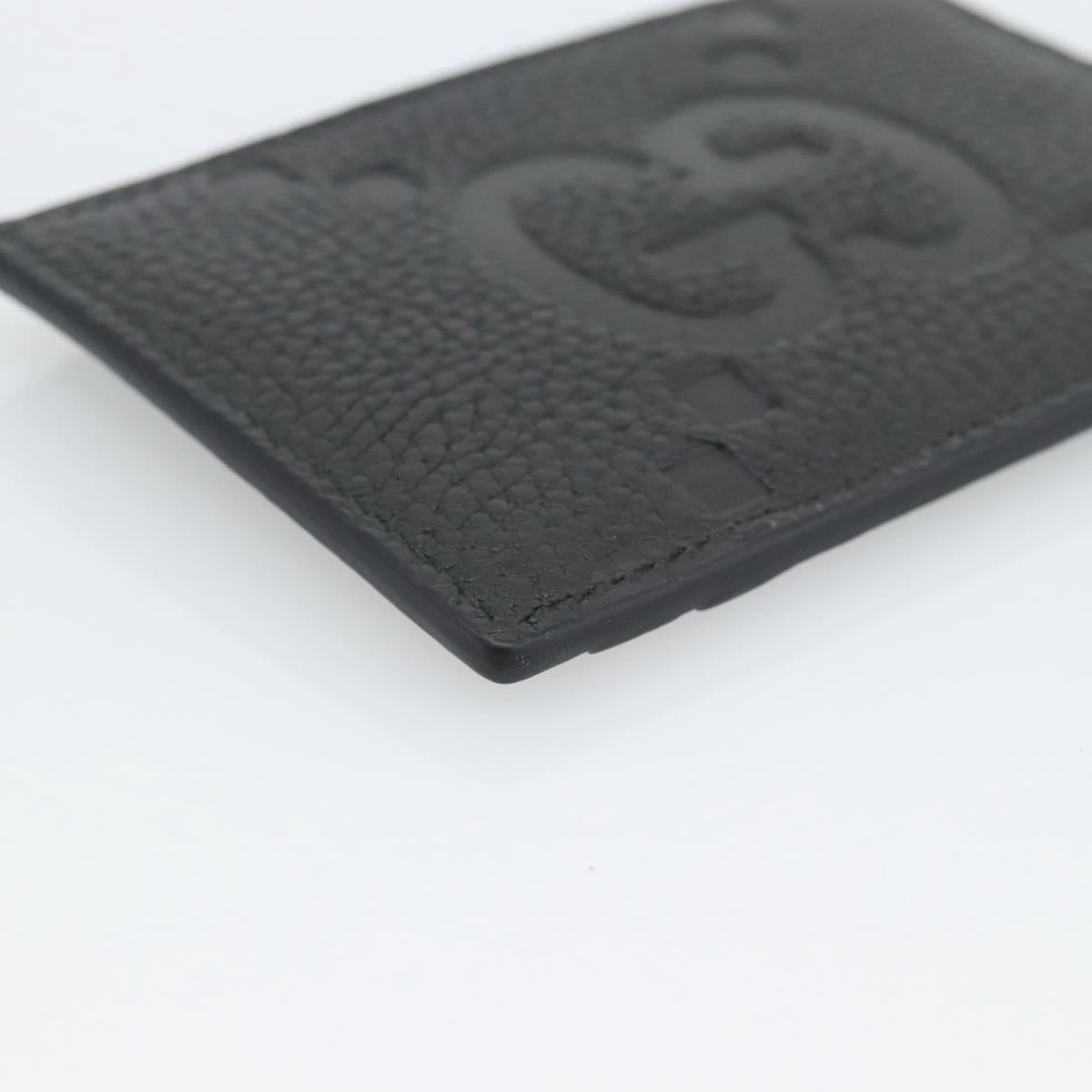GUCCI GuccissimaGG Card Case Black 812681 Auth 192847M