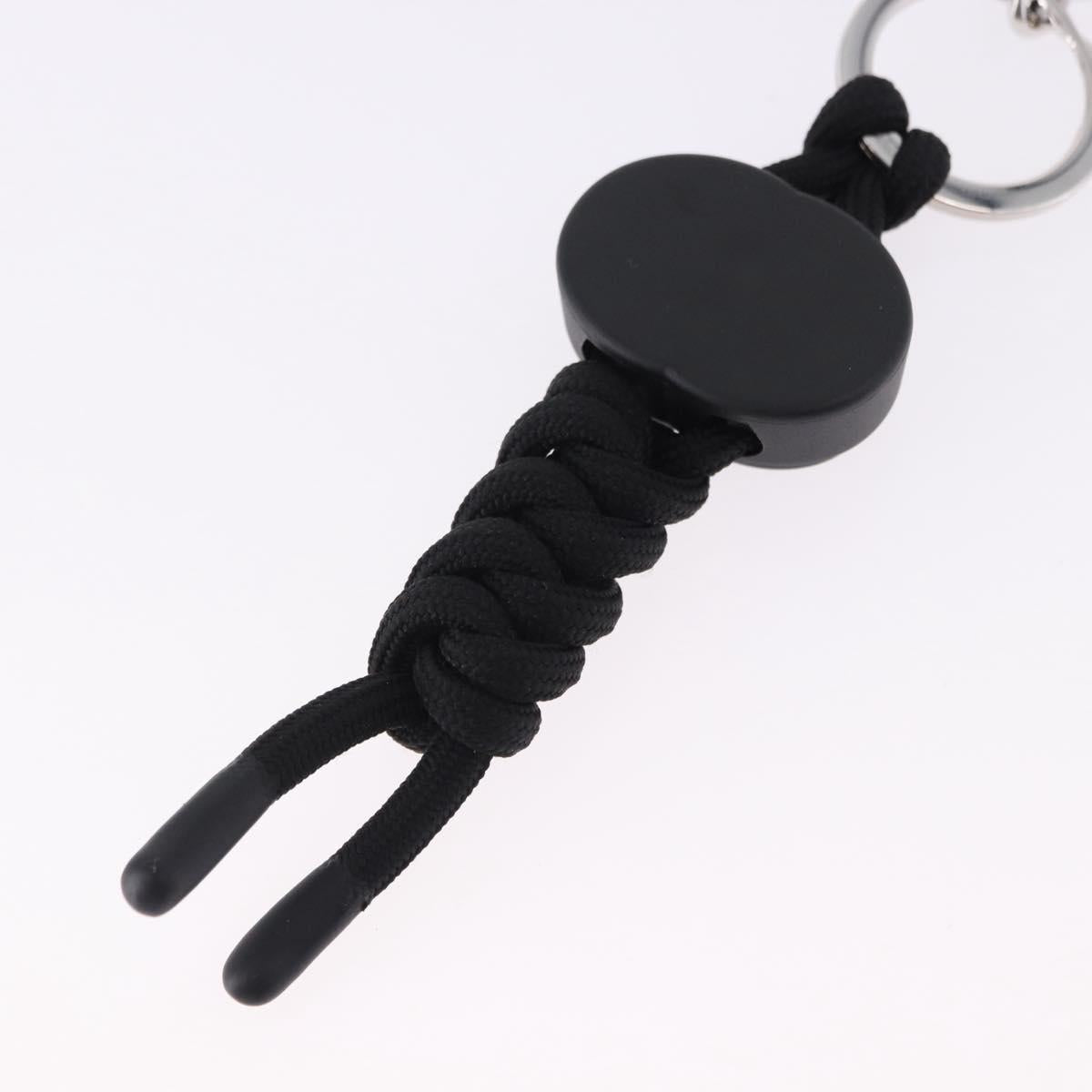 GUCCI Key Holder Metal Black Silver Auth 192848M