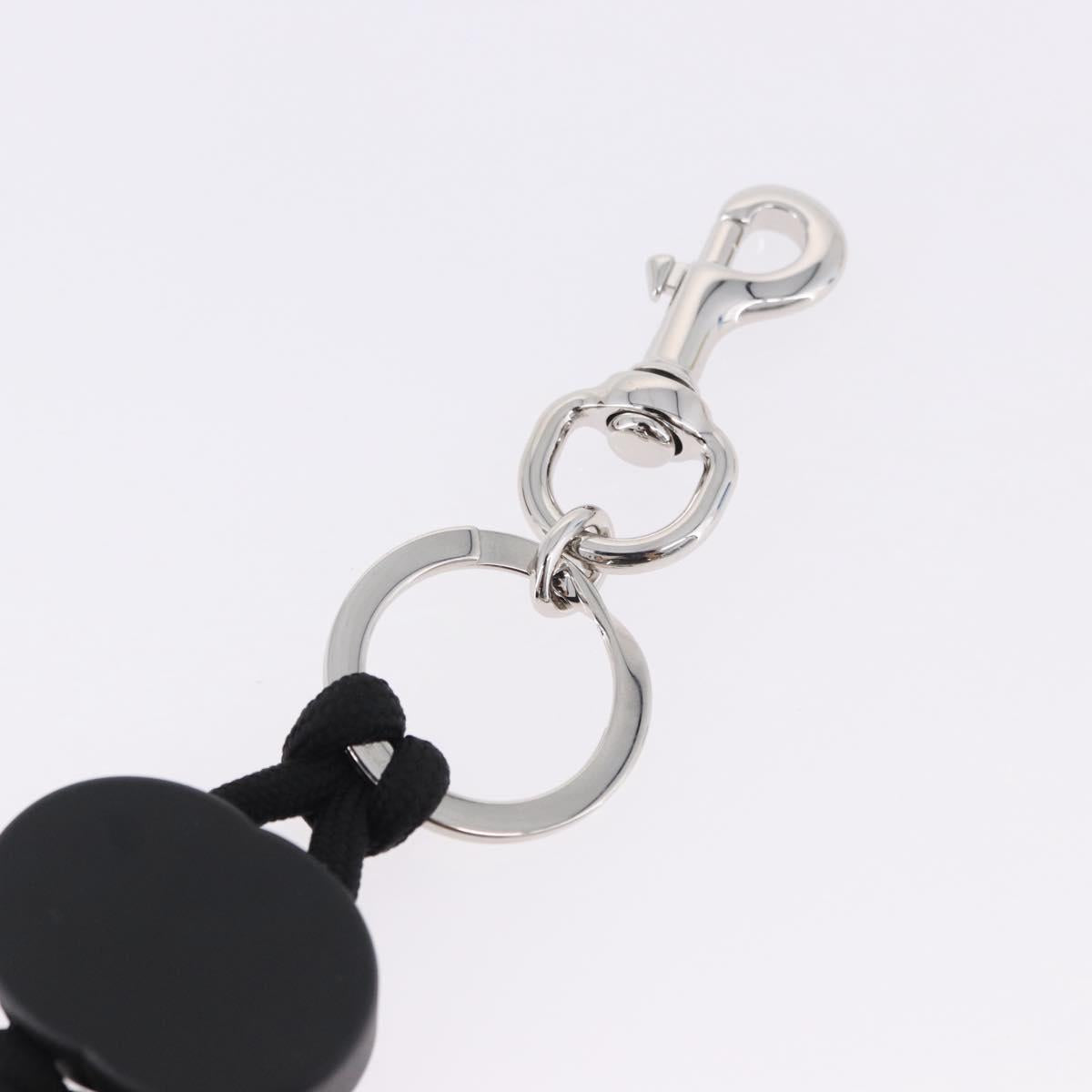 GUCCI Key Holder Metal Black Silver Auth 192848M