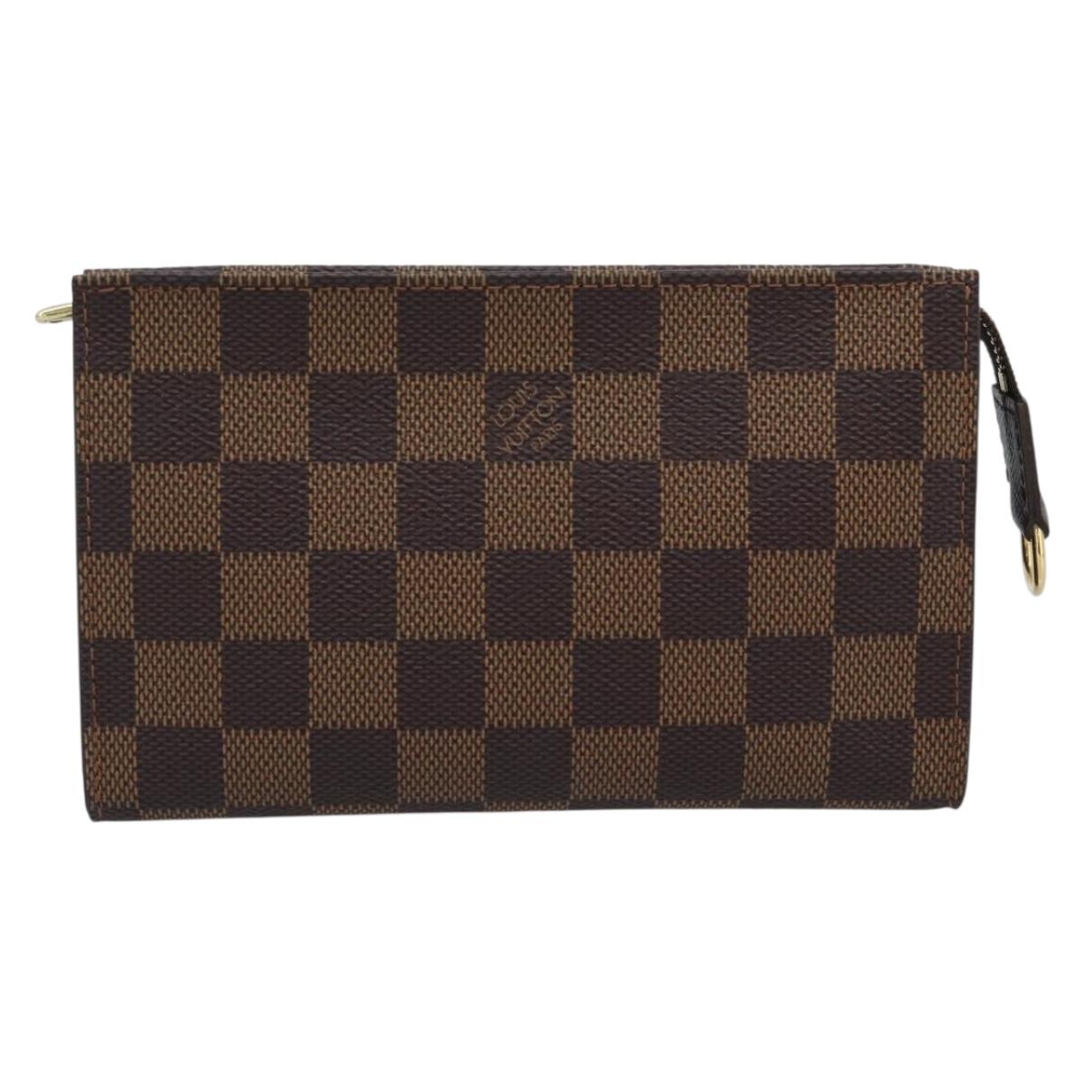 LOUIS VUITTON Damier Ebene Marais Pouch Pouch LV Auth 192852