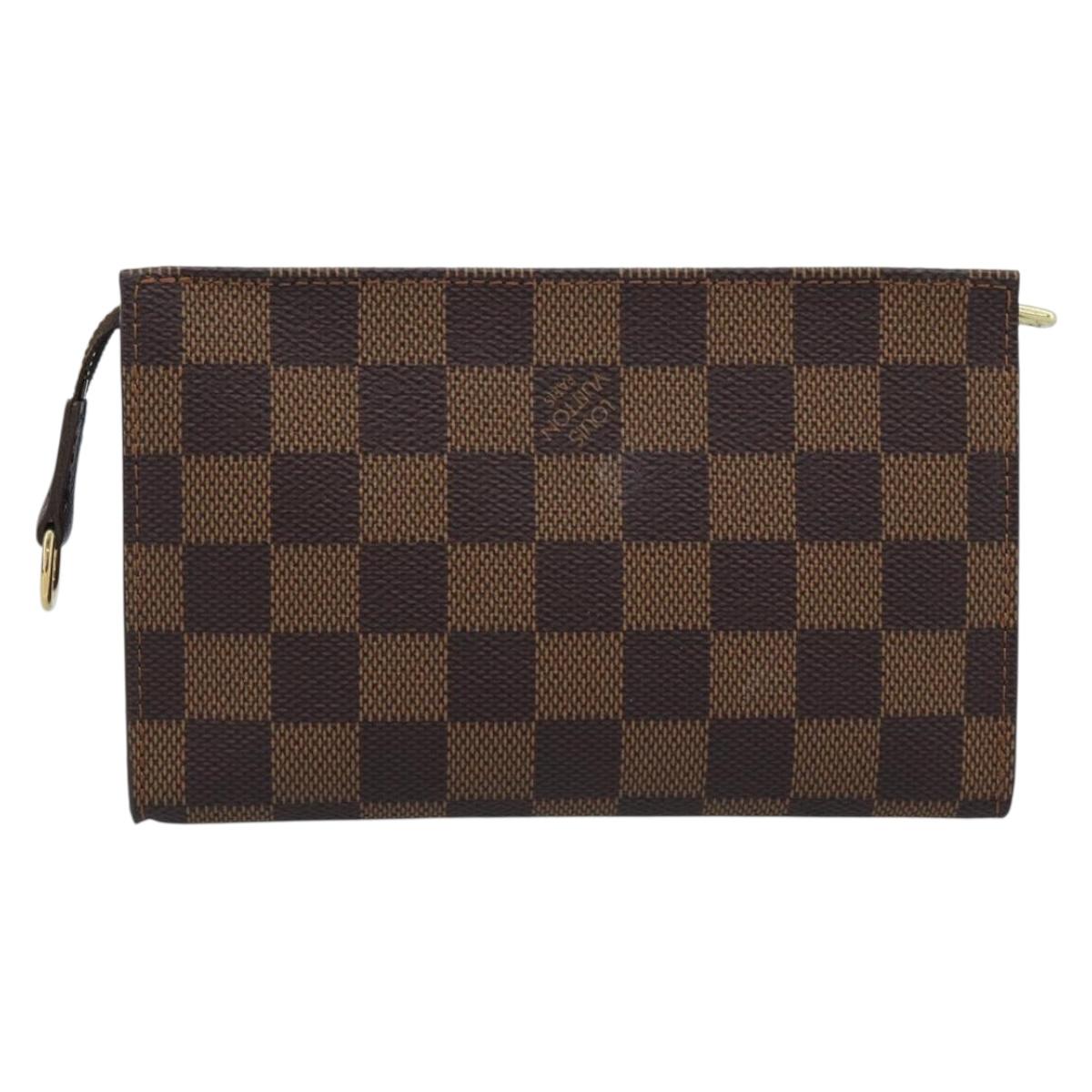 LOUIS VUITTON Damier Ebene Marais Pouch Pouch LV Auth 192852