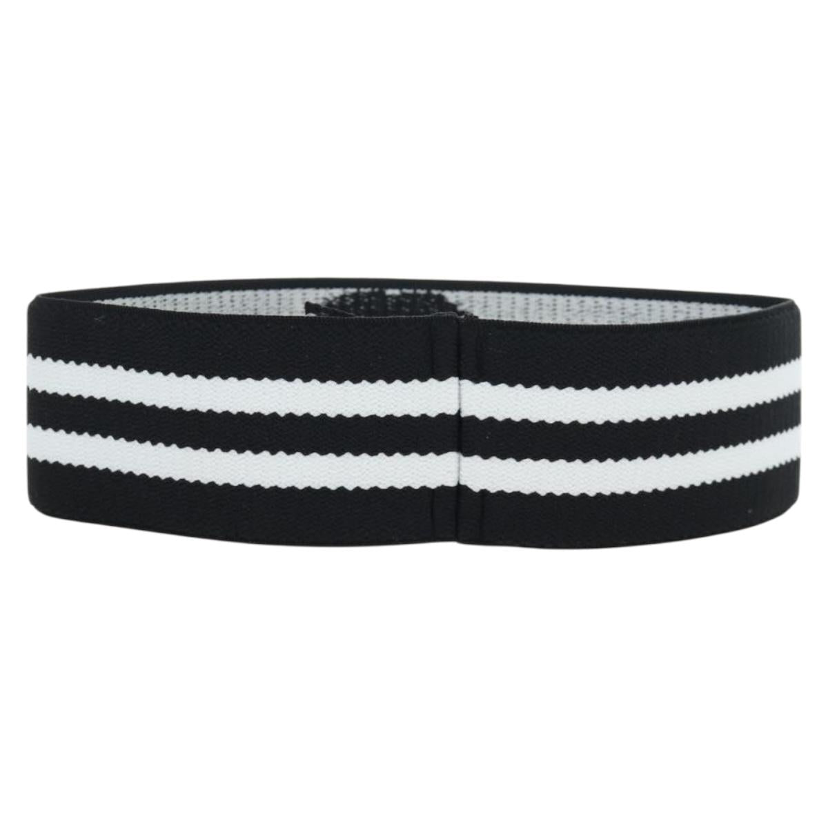GUCCI Hair Band Polyester White Black Auth 192853M