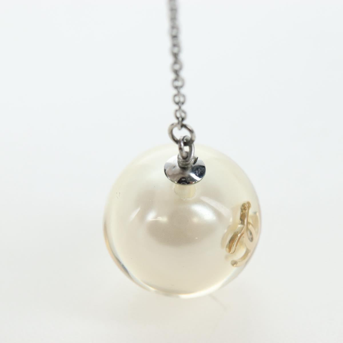 CHANEL Pierce Metal Silver Yellow CC Auth 192858V
