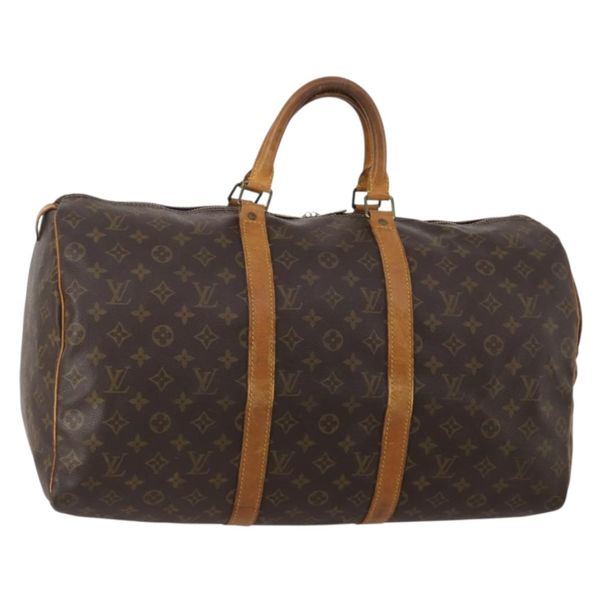 LOUIS VUITTON Monogram Keepall 50 Boston Bag M41426 LV Auth 192874