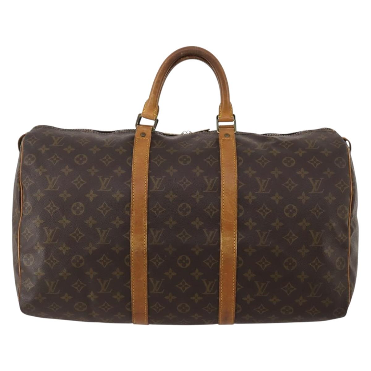 LOUIS VUITTON Monogram Keepall 50 Boston Bag M41426 LV Auth 192874