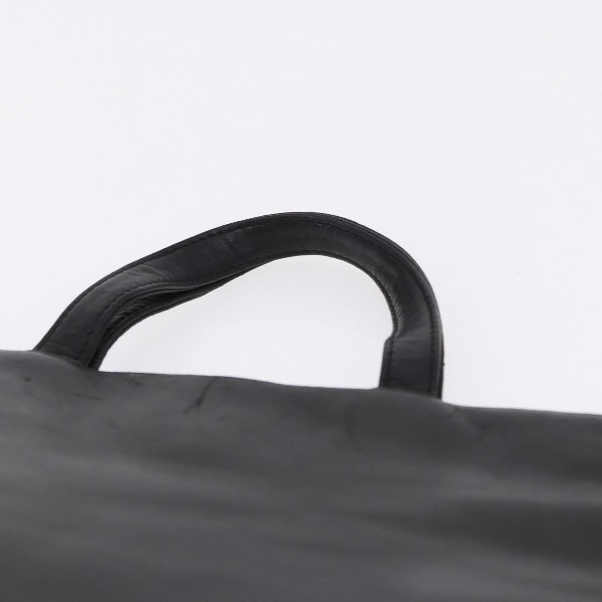 LOEWE Hand Bag Harako leather Black Leopard Auth 192879A