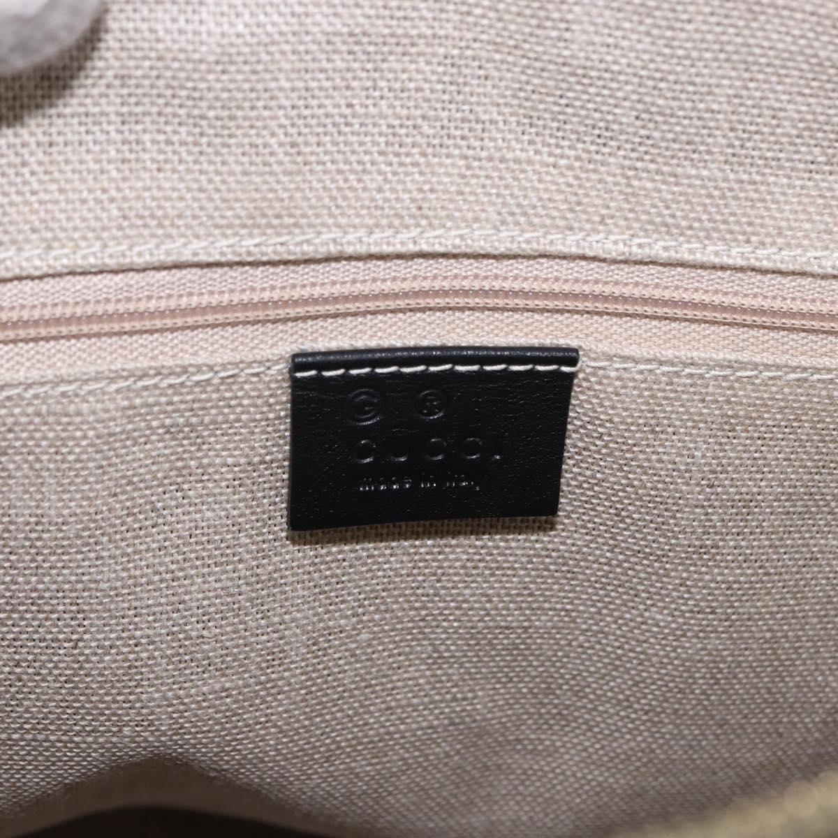 GUCCI Micro GG Canvas Guccissima Bag Leather 2way Outlet Black Auth 192880V