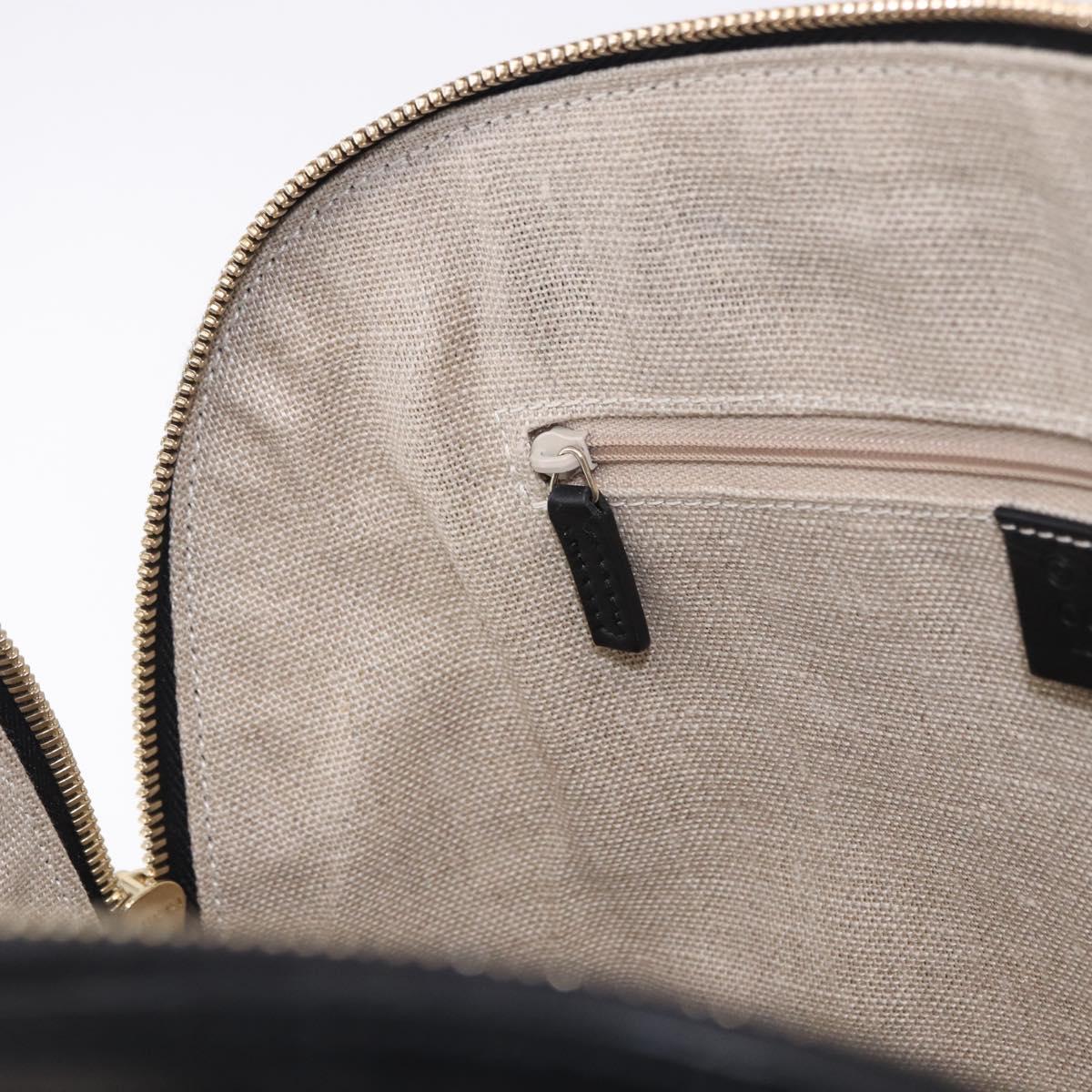 GUCCI Micro GG Canvas Guccissima Bag Leather 2way Outlet Black Auth 192880V