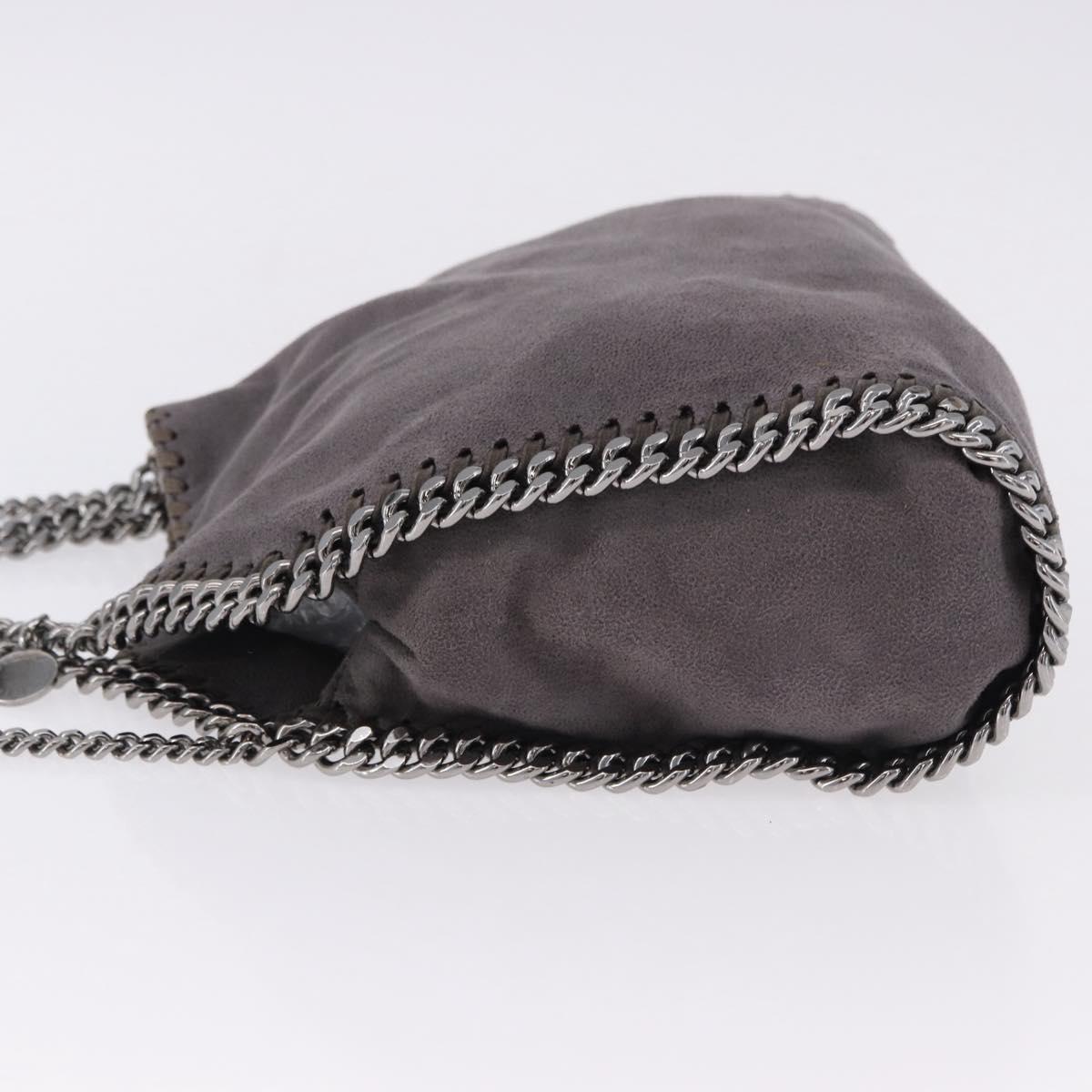 Stella MacCartney Falabella Chain Shoulder Bag Polyester 2way Gray Silver Auth 192883