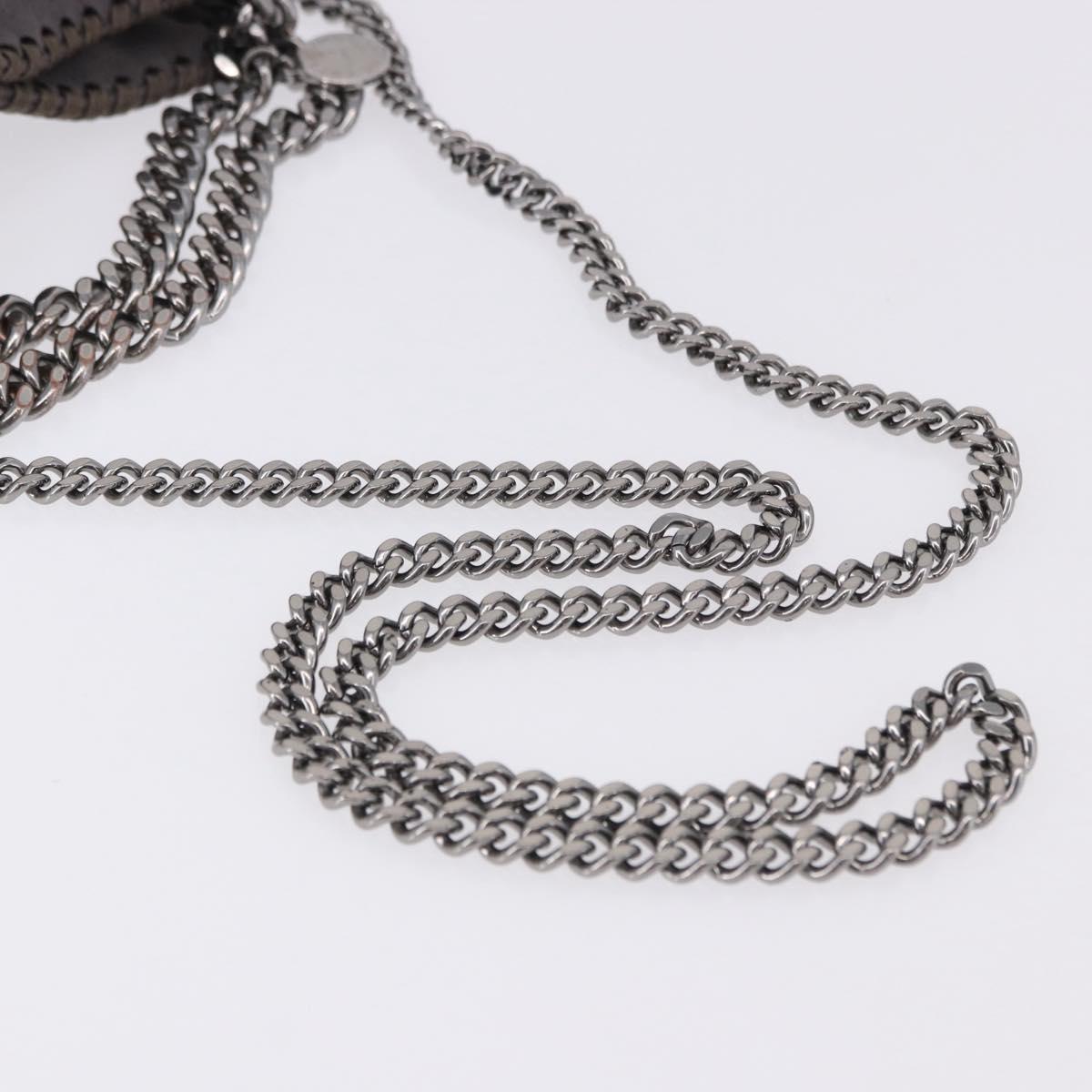 Stella MacCartney Falabella Chain Shoulder Bag Polyester 2way Gray Silver Auth 192883
