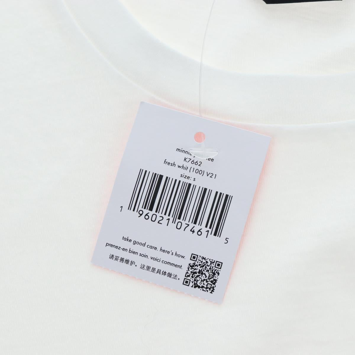Kate Spade Disney Short-Sleeved T-Shirt Cotton White Pink Auth 192890M