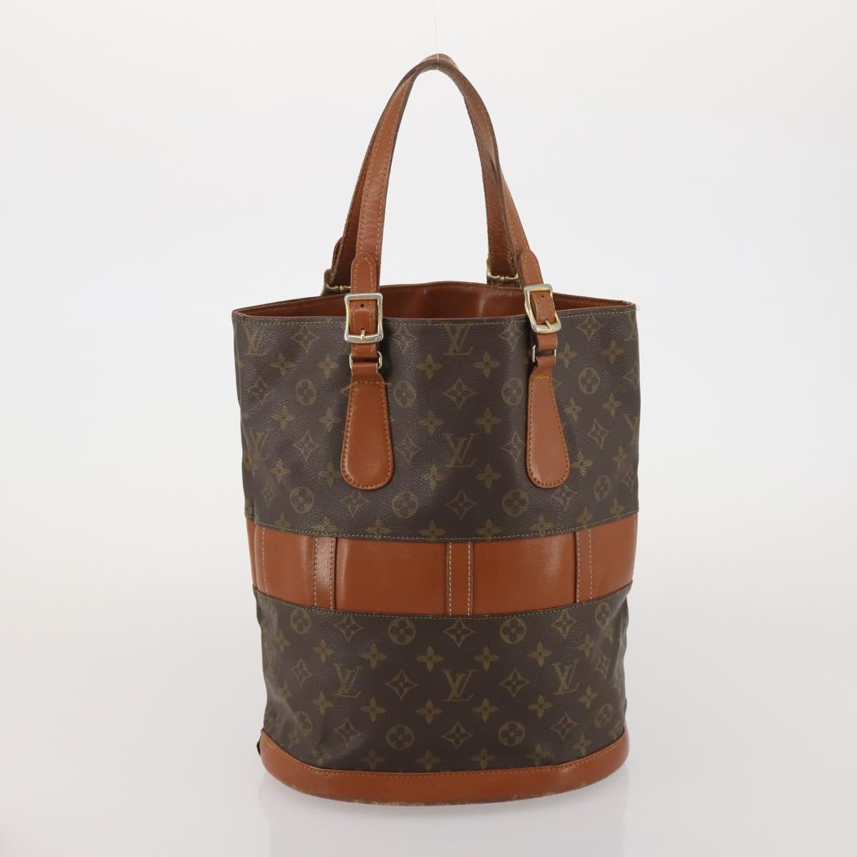 LOUIS VUITTON Monogram Bucket GM Tote Bag USA limited 2 Set LV Auth 192892