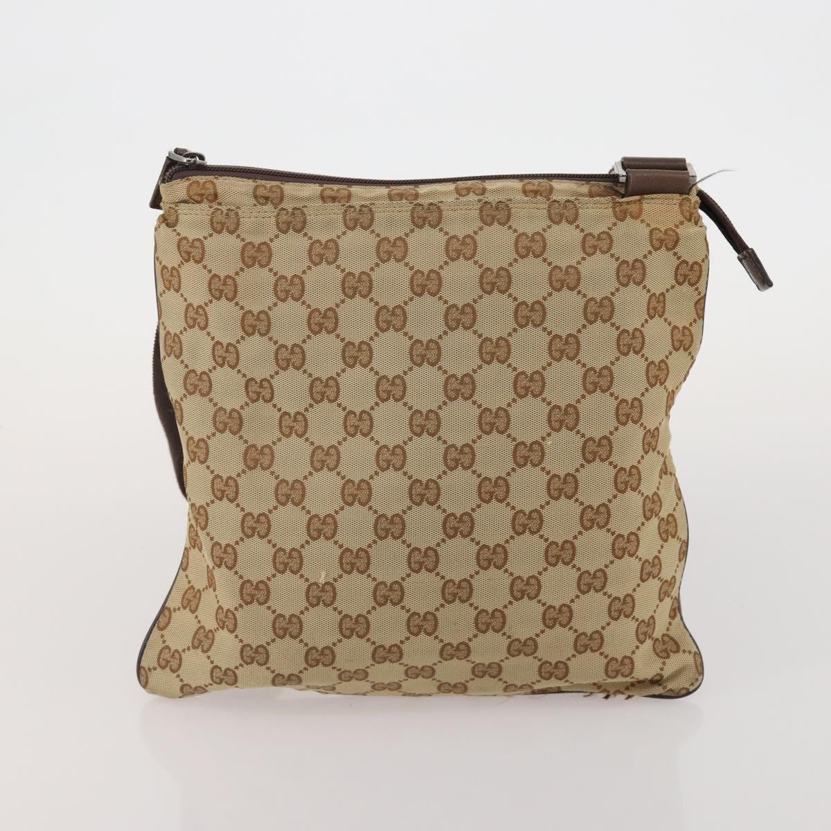 GUCCI GG Canvas Shoulder Bag 2 Set Beige Black Auth 192893