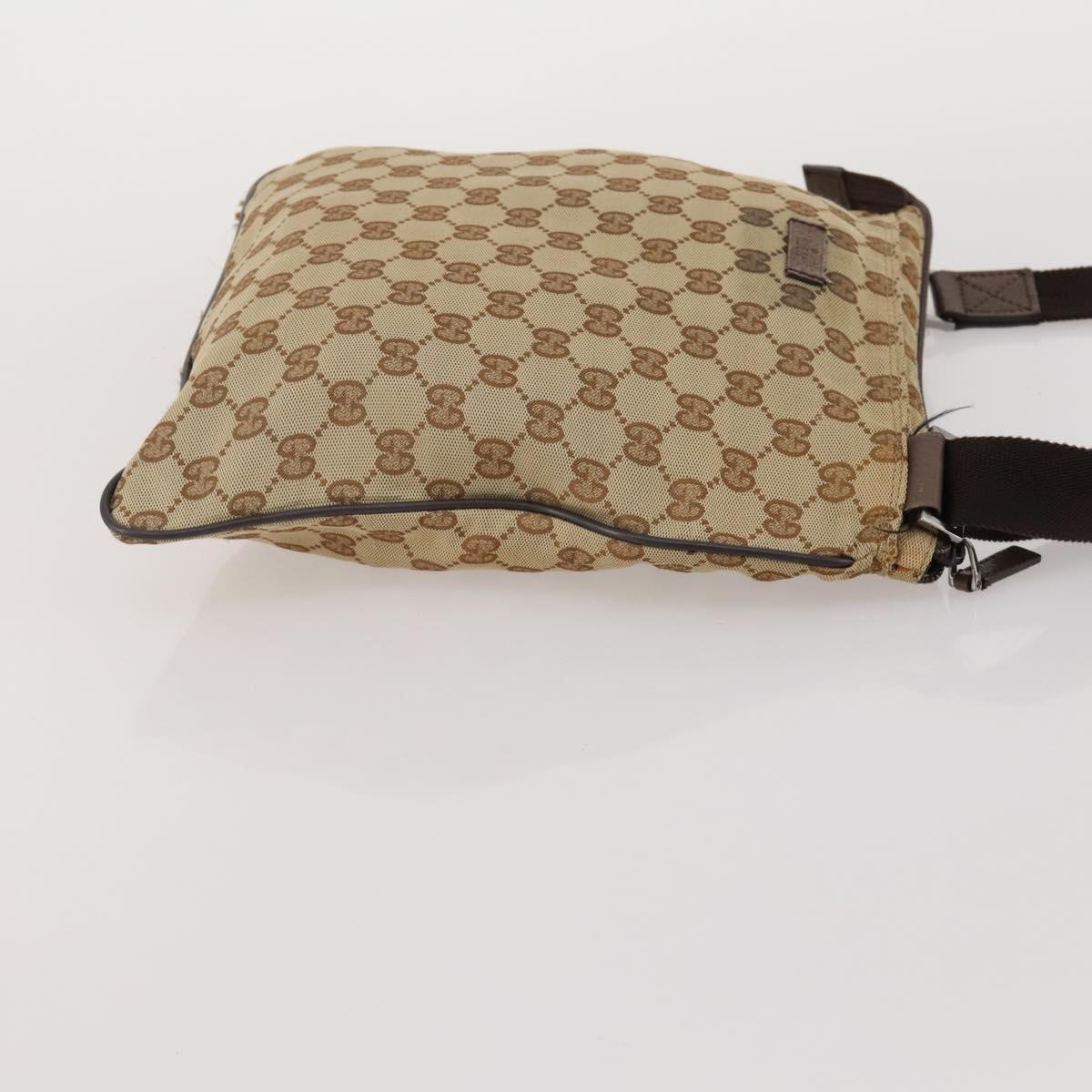 GUCCI GG Canvas Shoulder Bag 2 Set Beige Black Auth 192893