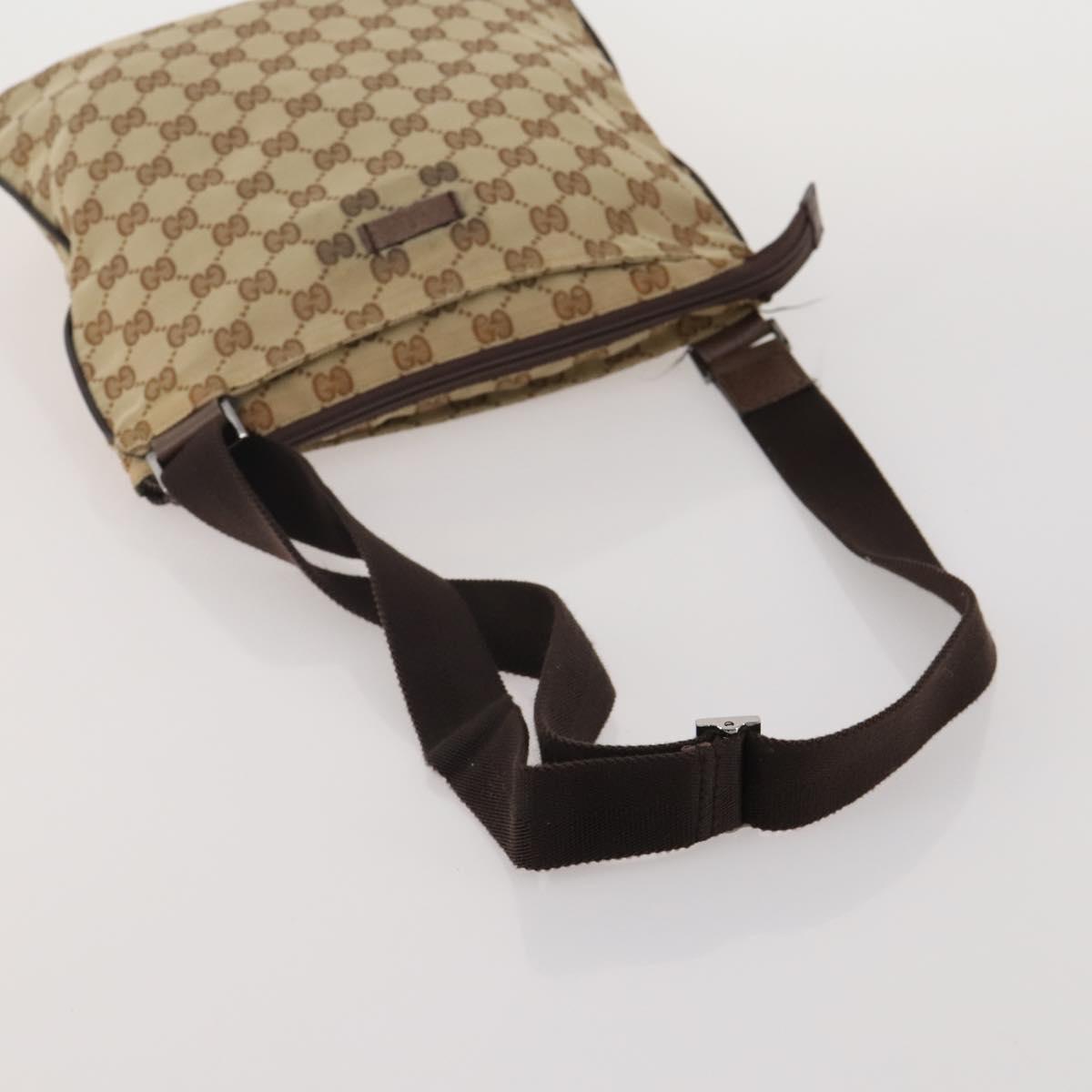 GUCCI GG Canvas Shoulder Bag 2 Set Beige Black Auth 192893