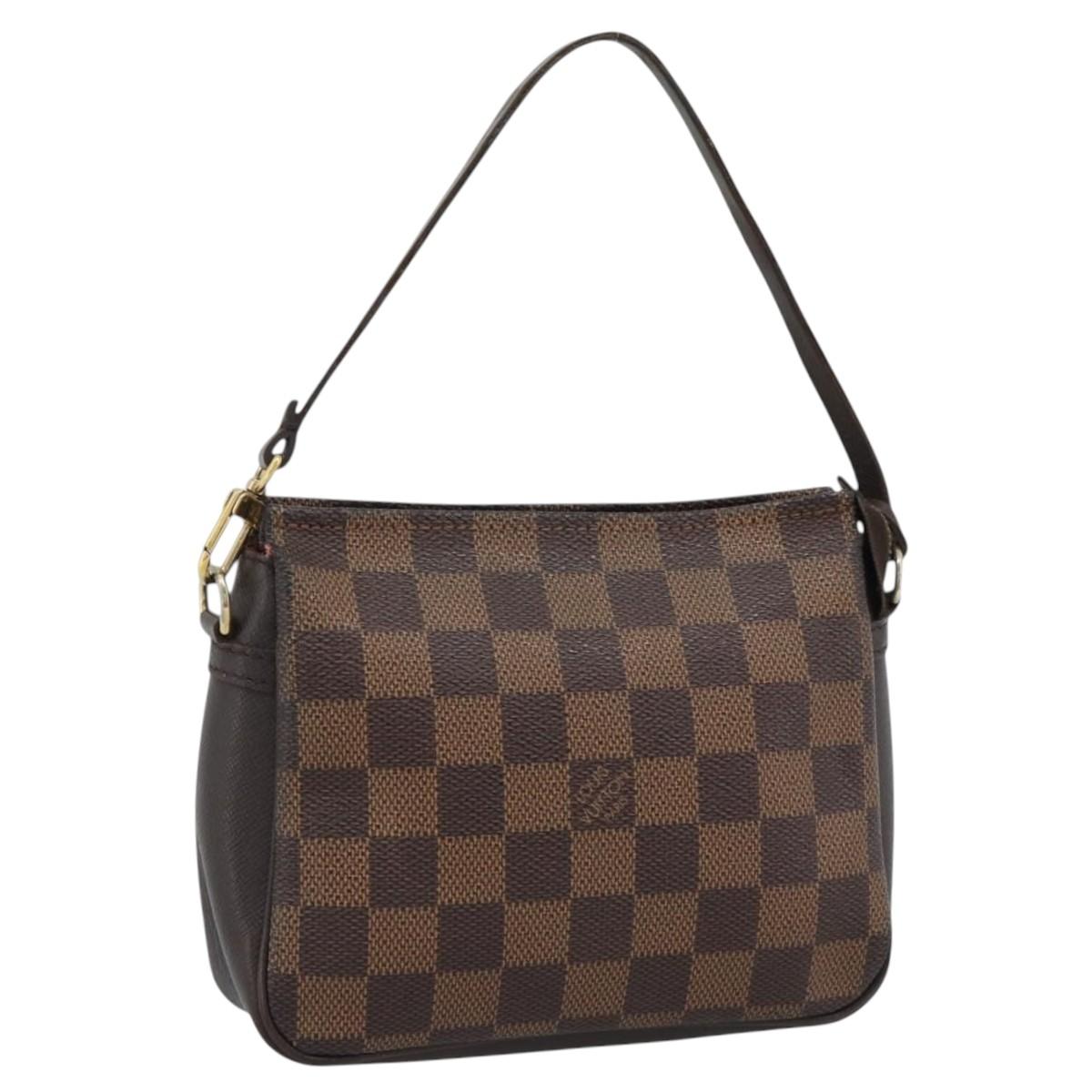 LOUIS VUITTON Damier Ebene Trousse Make Up Pouch N51982 LV Auth 192911