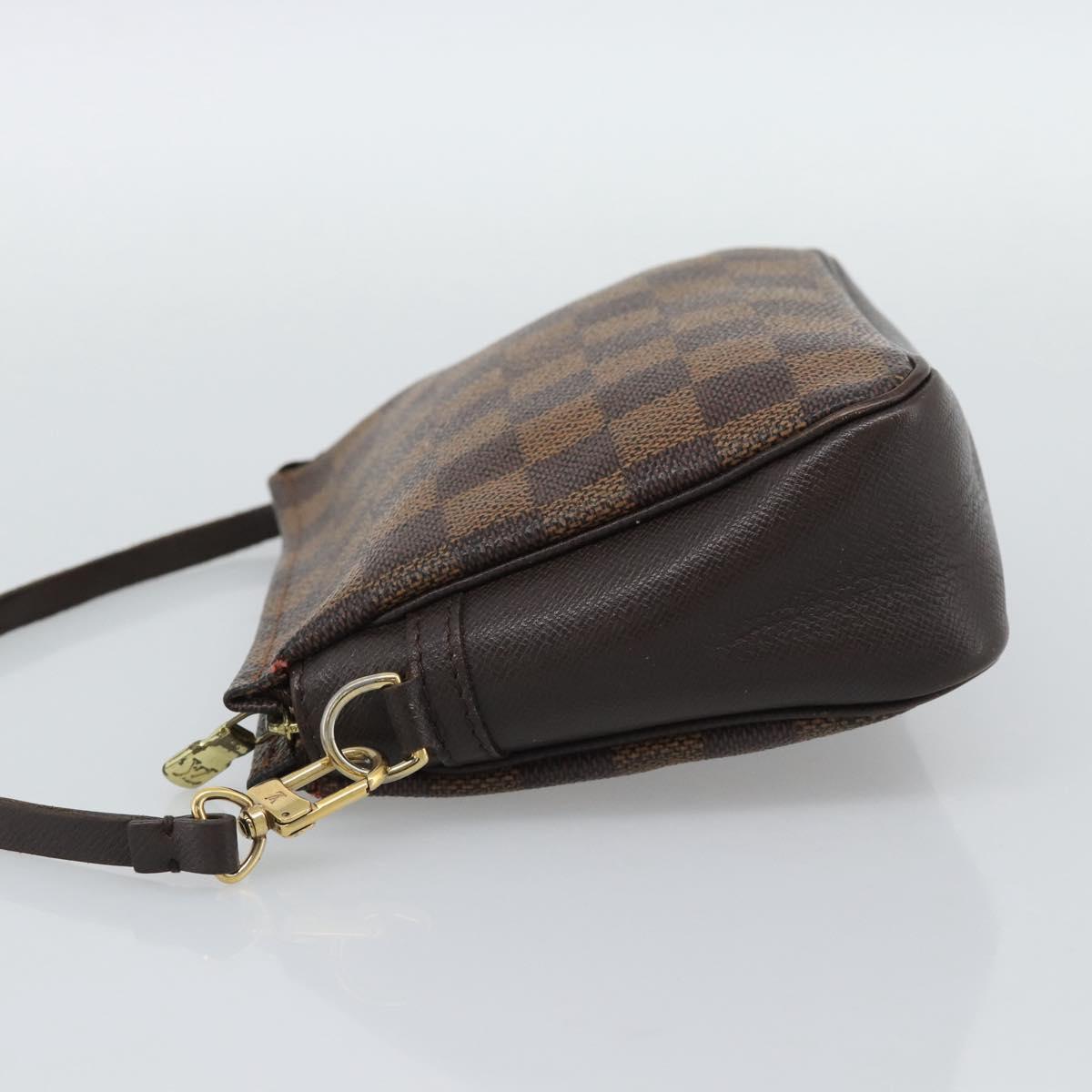 LOUIS VUITTON Damier Ebene Trousse Make Up Pouch N51982 LV Auth 192911
