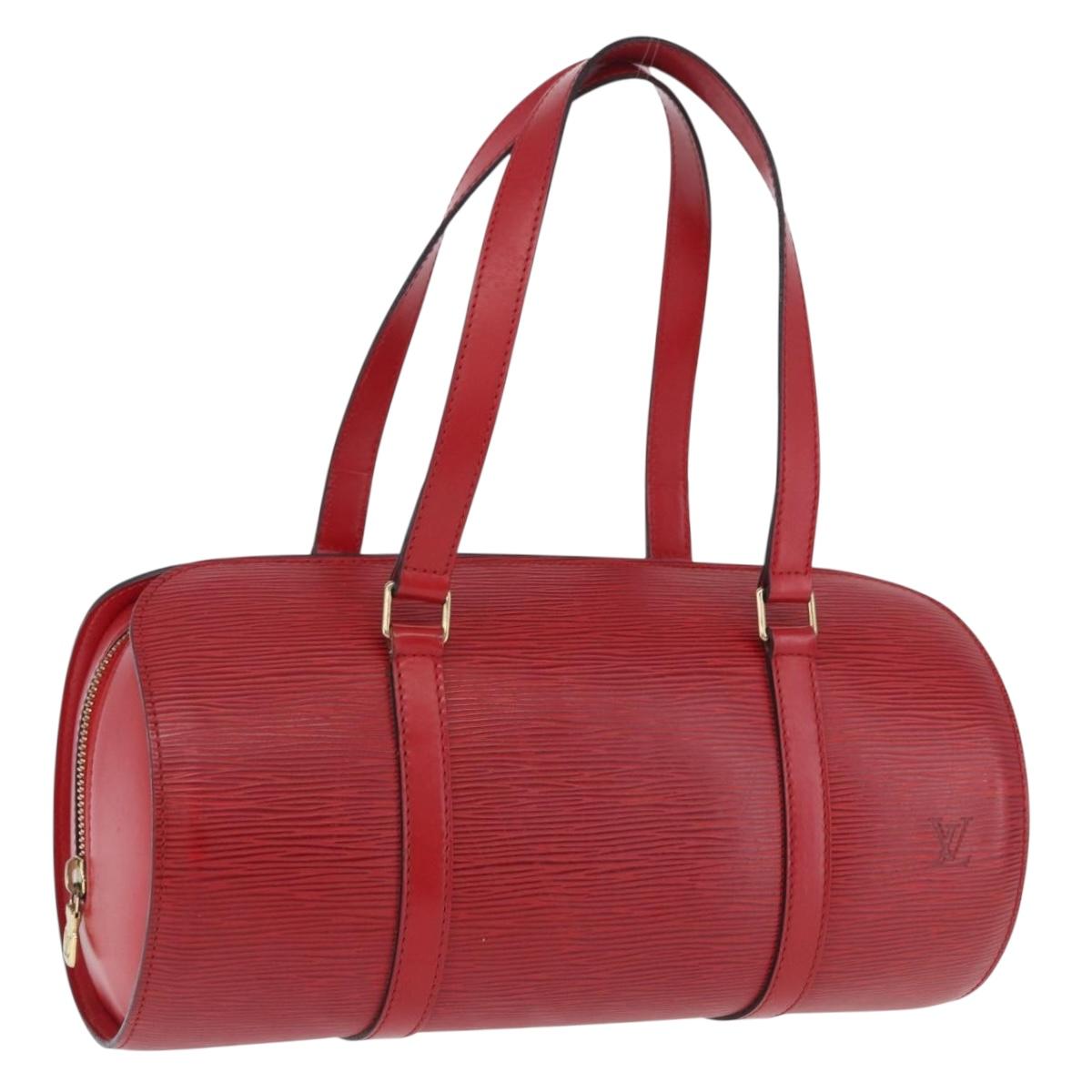LOUIS VUITTON Epi Soufflot Hand Bag Red M52227 LV Auth 192918