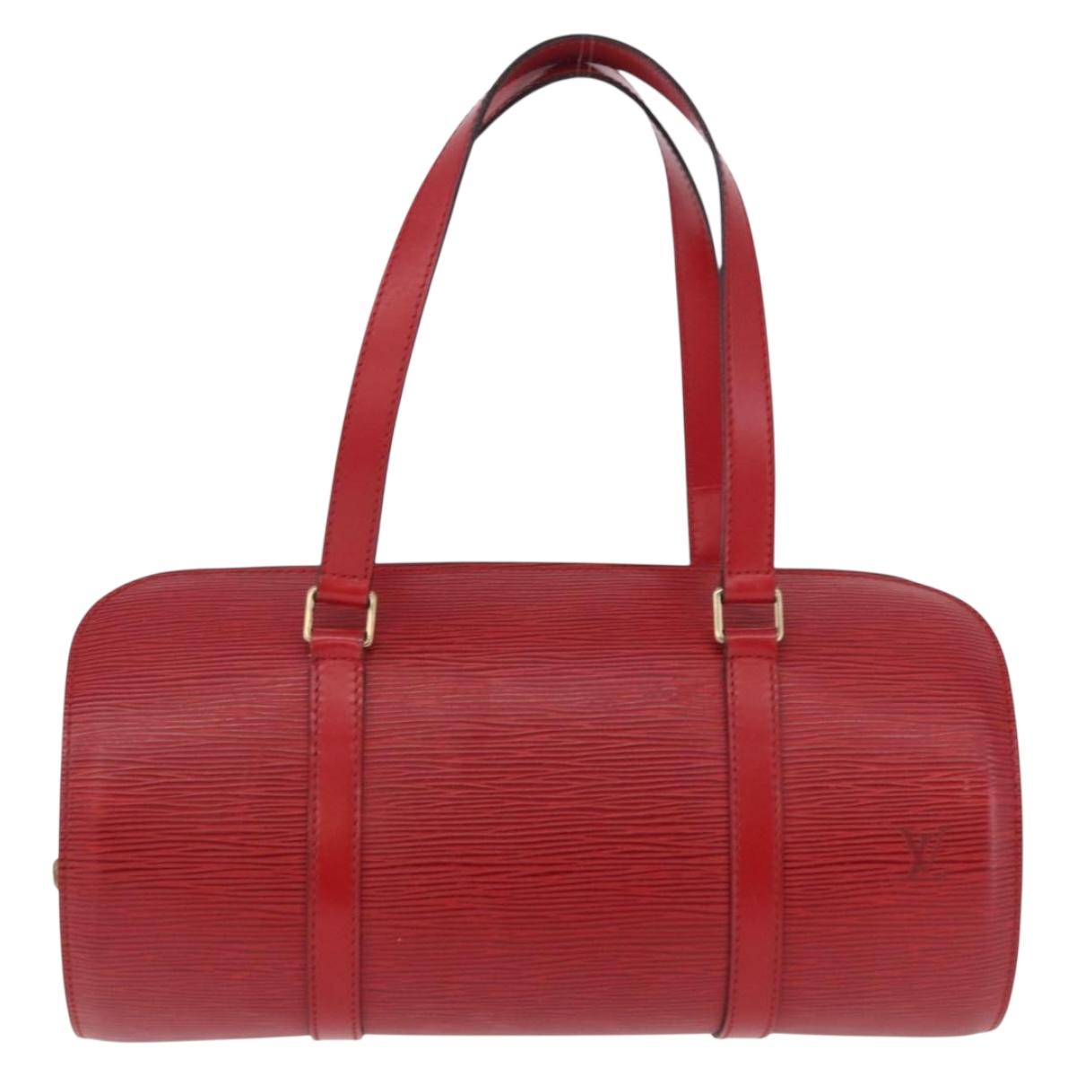 LOUIS VUITTON Epi Soufflot Hand Bag Red M52227 LV Auth 192918